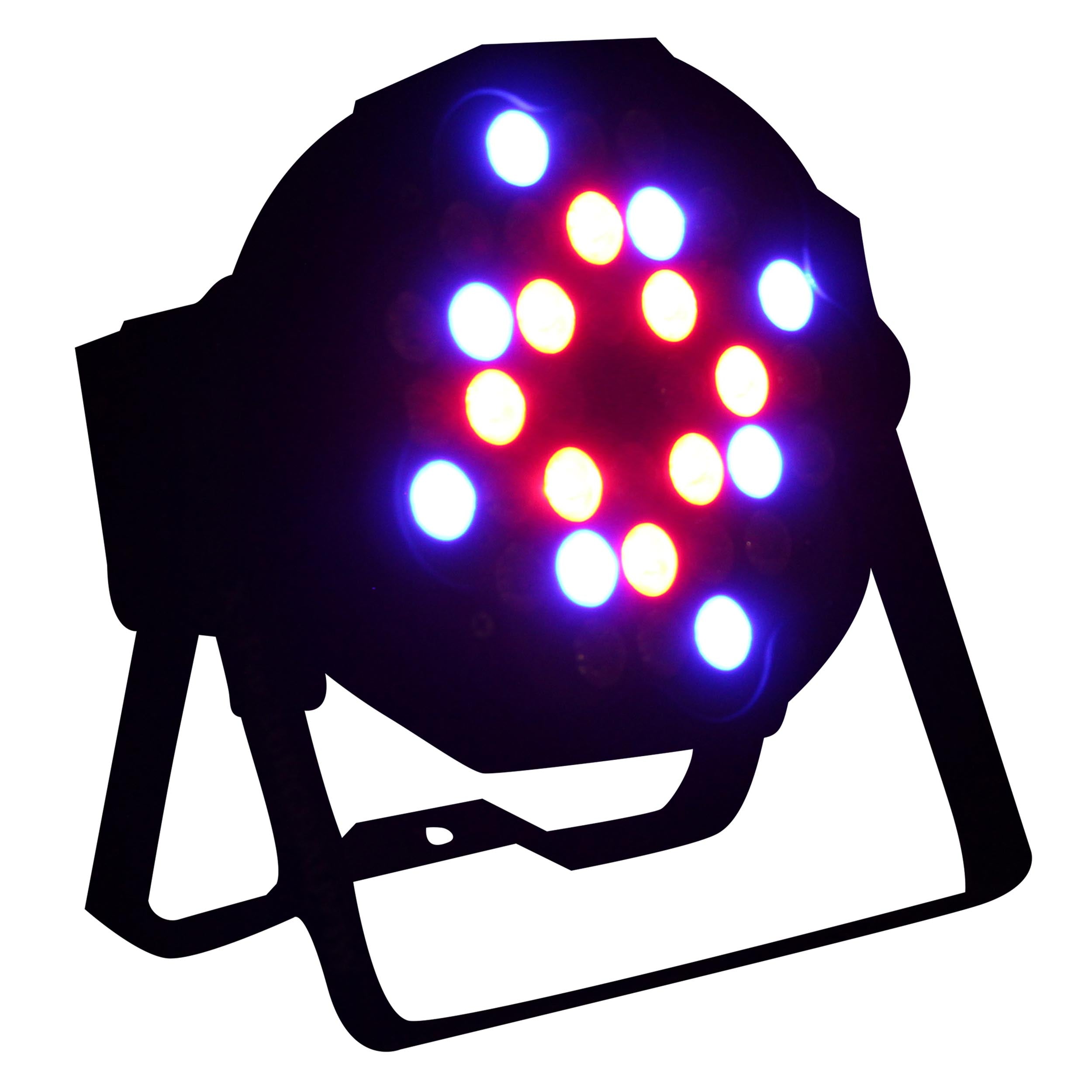 ProX Fusion RGBA UV Par 36x 1W LED Slim Par Black Housing