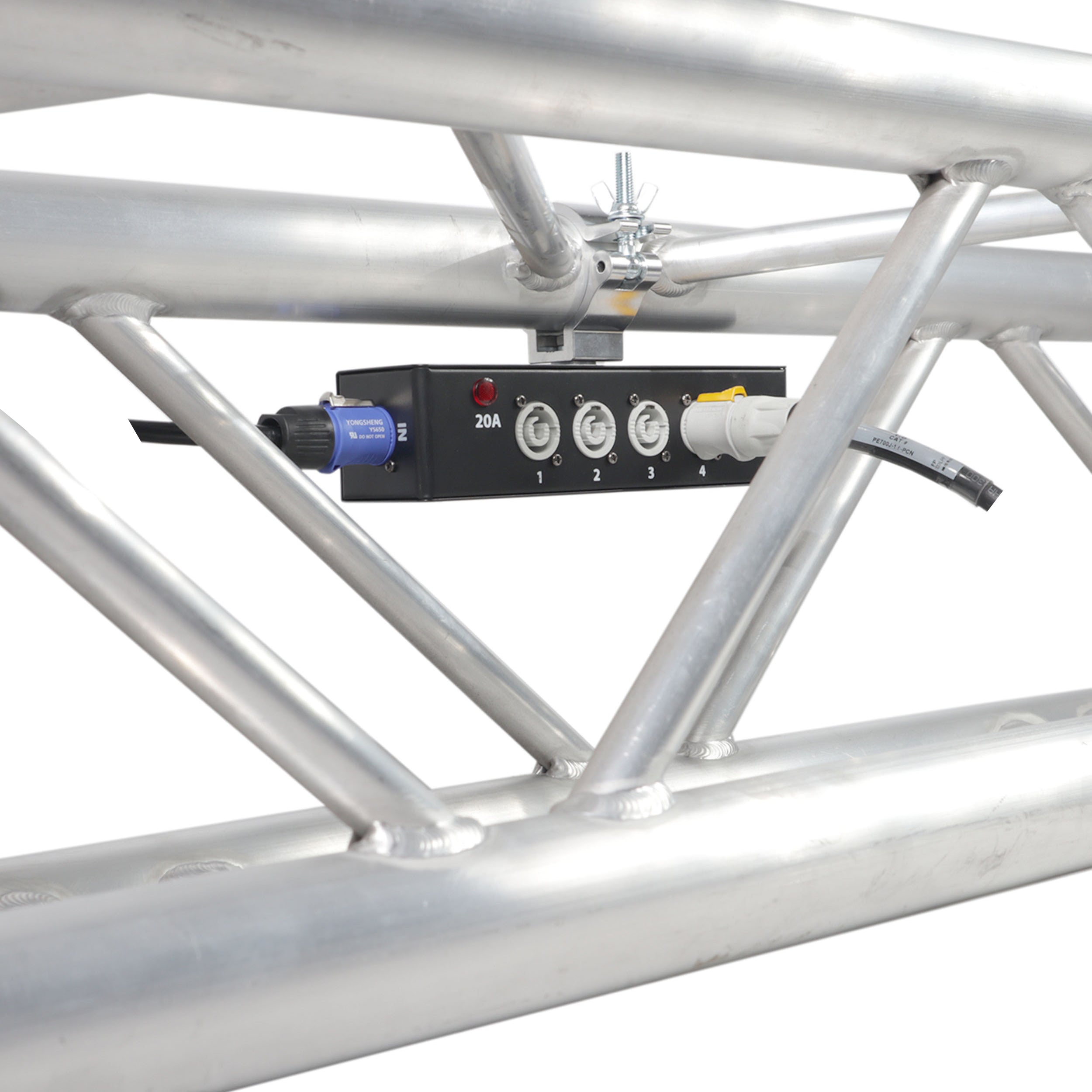 ProX Power Center Five-Way Spitter For Indoor Powercon Connector Delivers Power For Up To 5 Fixtures with Power Cord