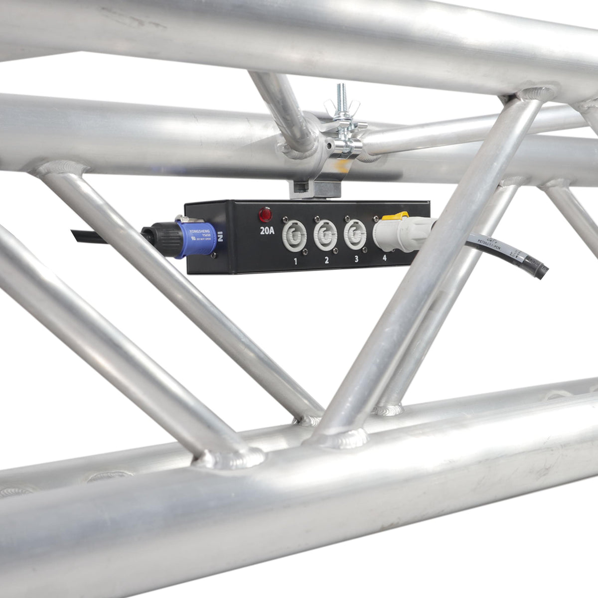 ProX Power Center Five-Way Spitter For Indoor Powercon Connector Delivers Power For Up To 5 Fixtures with Power Cord.