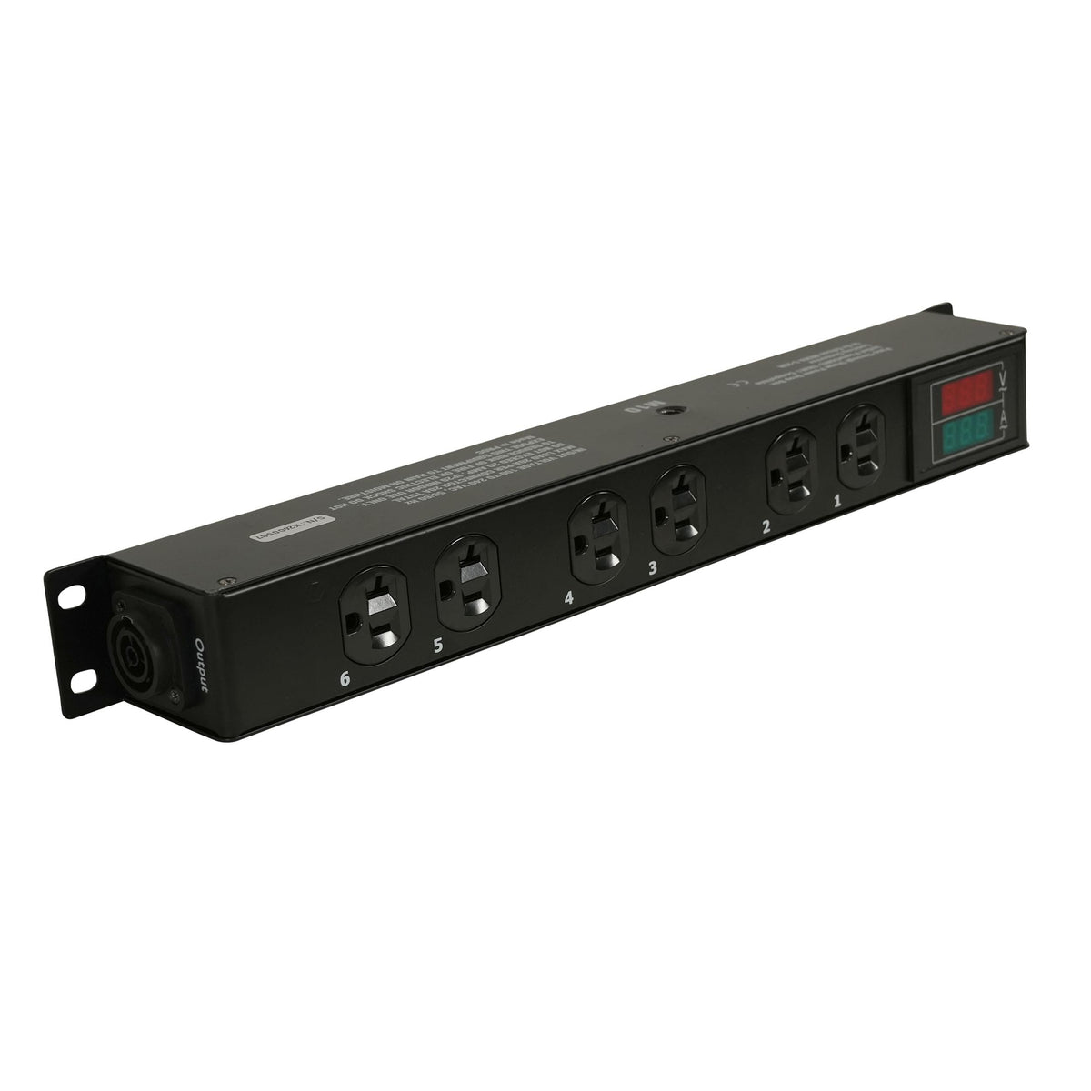 ProX TARA 6-Outlet Edison NEMA 5-20R Power Distribution Box with True1 IN/OUT, LED Voltage and Current Display 20A Power Center.