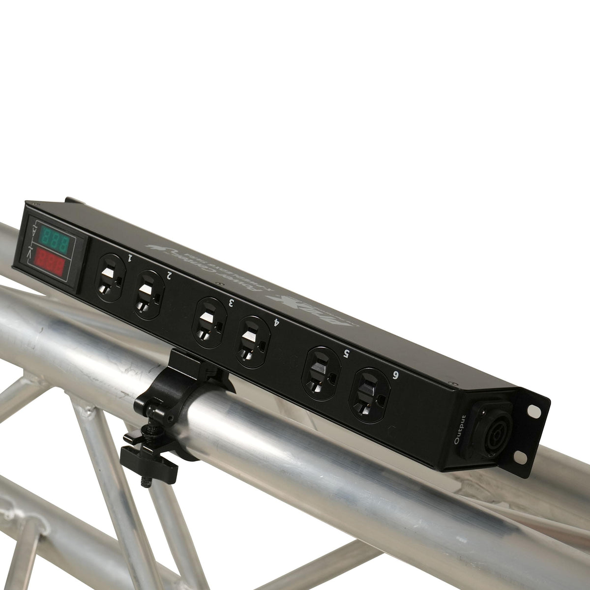 ProX TARA 6-Outlet Edison NEMA 5-20R Power Distribution Box with True1 IN/OUT, LED Voltage and Current Display 20A Power Center.