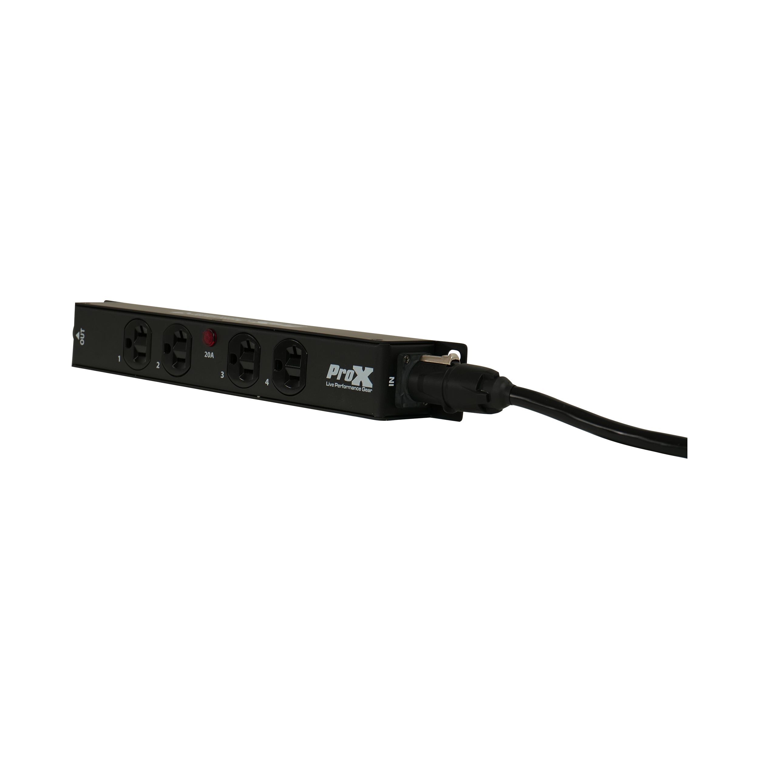 ProX MAYA 4 Outlet Power Strip AC Outlet Box Edison Nema 5-20R with True1 IN/OUT 20A Power Center