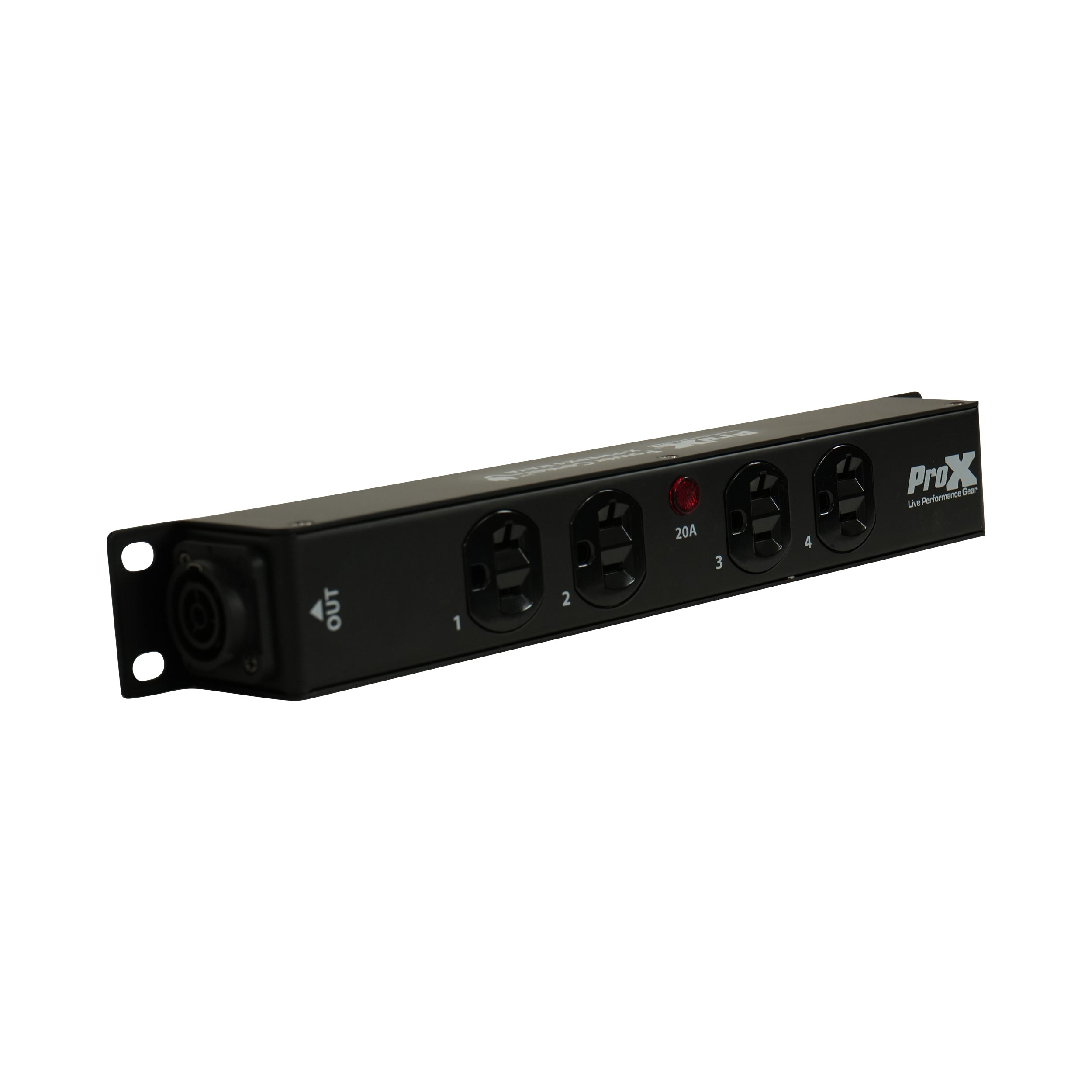 ProX MAYA 4 Outlet Power Strip AC Outlet Box Edison Nema 5-20R with True1 IN/OUT 20A Power Center