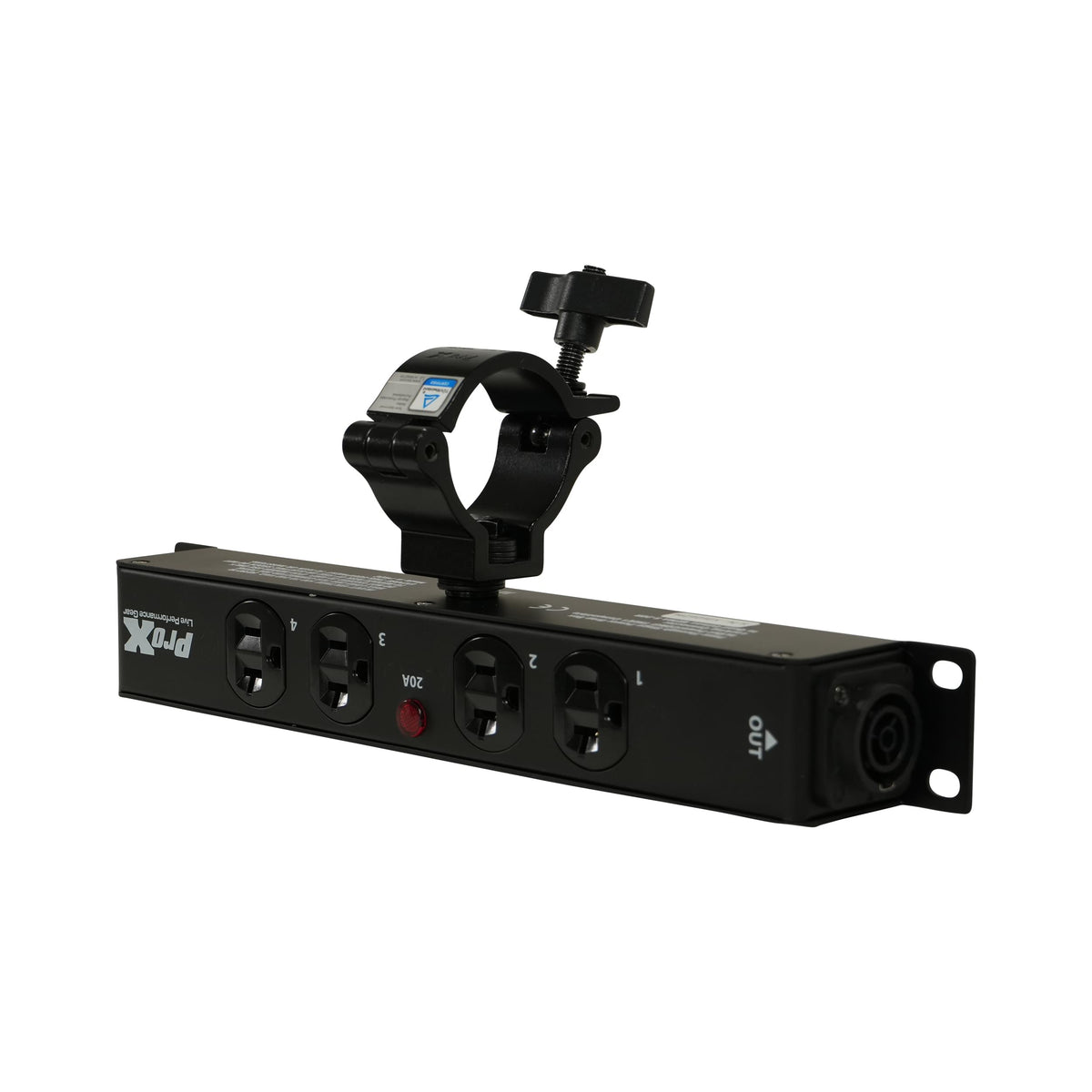 ProX MAYA 4 Outlet Power Strip AC Outlet Box Edison Nema 5-20R with True1 IN/OUT 20A Power Center.