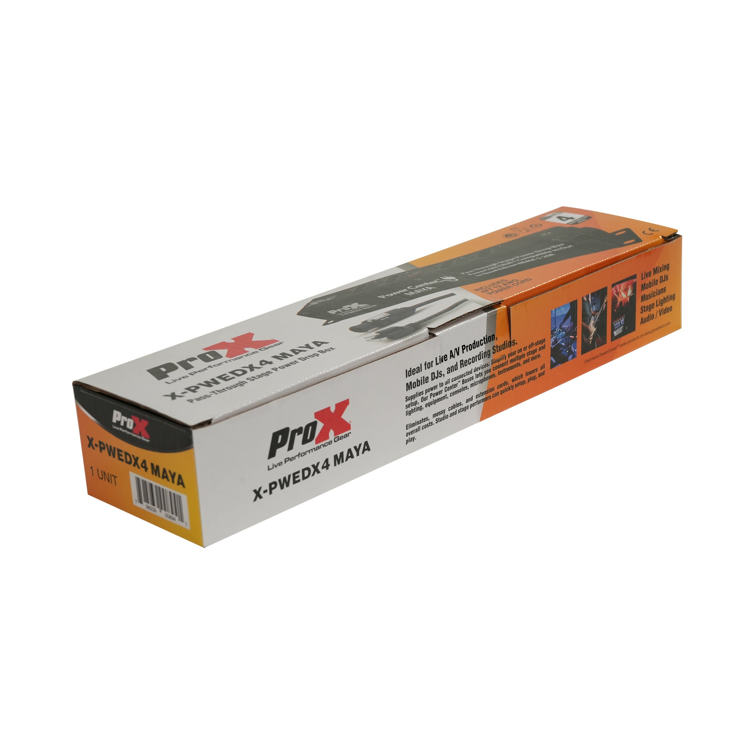ProX MAYA 4 Outlet Power Strip AC Outlet Box Edison Nema 5-20R with True1 IN/OUT 20A Power Center