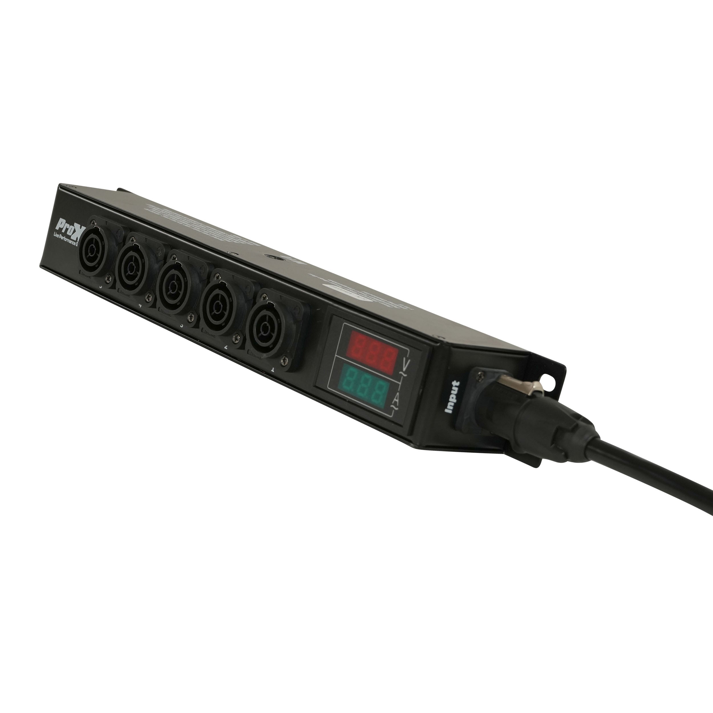 ProX DANA PowerCenter AC to 6X True1 Splitter Outputs - 20A REAN® by NEUTRIK® Connectors w/ V&A Meter
