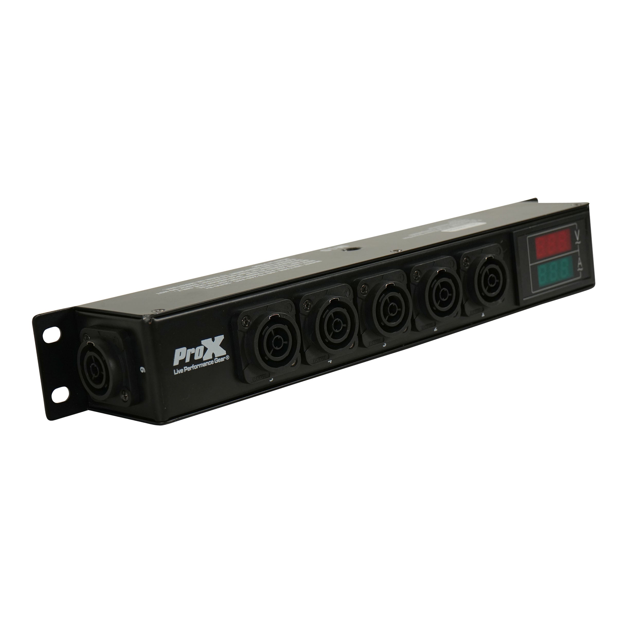 ProX DANA PowerCenter AC to 6X True1 Splitter Outputs - 20A REAN® by NEUTRIK® Connectors w/ V&A Meter