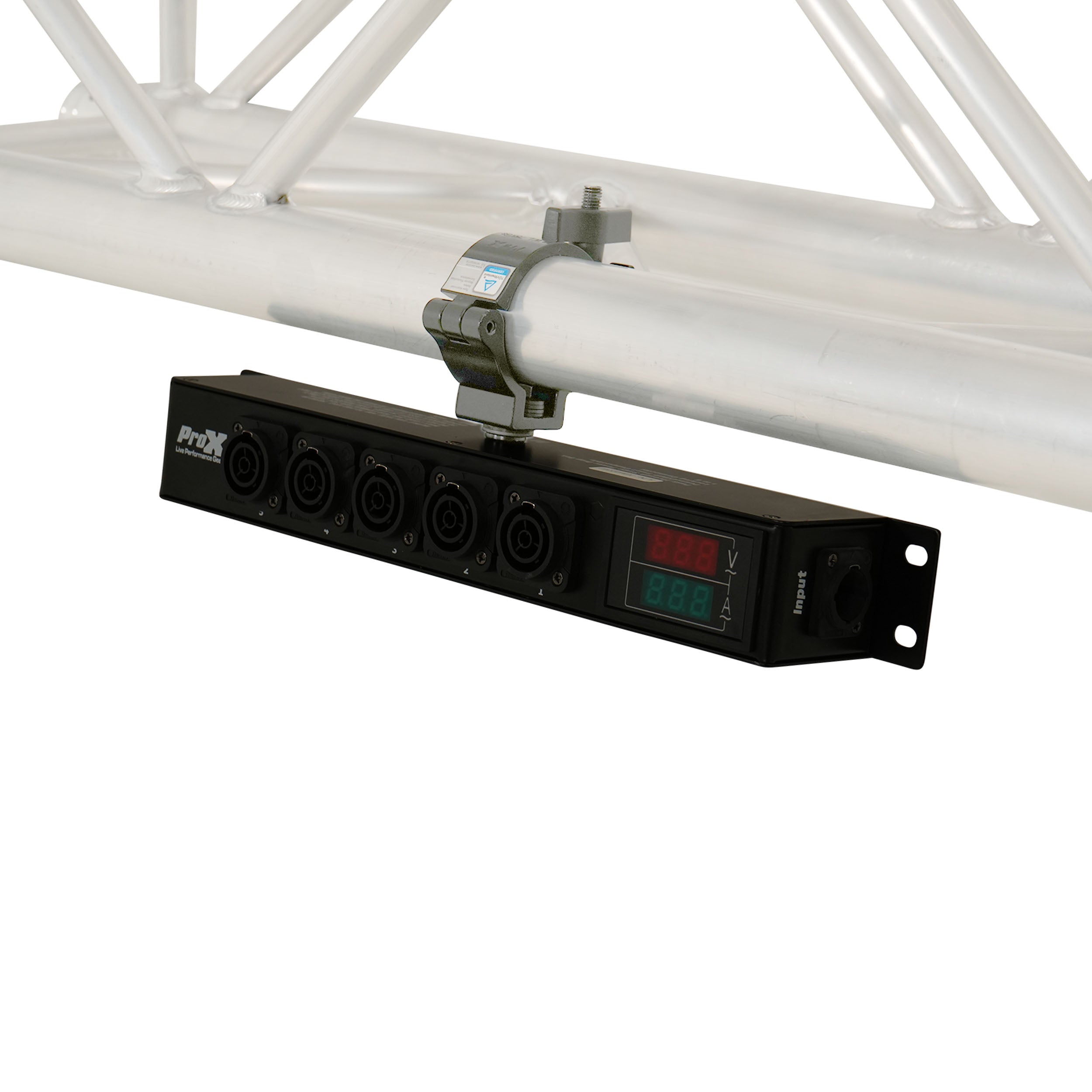 ProX DANA PowerCenter AC to 6X True1 Splitter Outputs - 20A REAN® by NEUTRIK® Connectors w/ V&A Meter