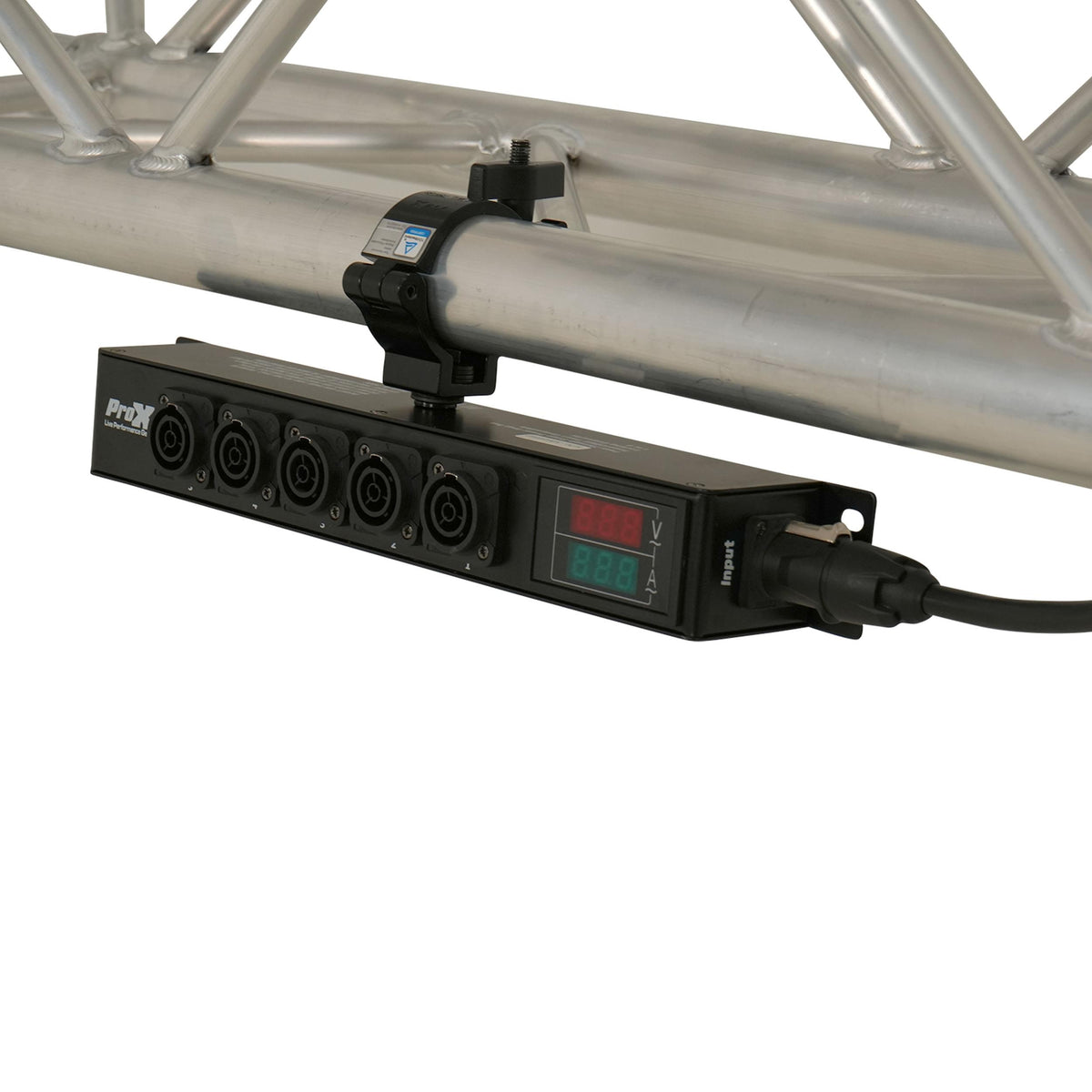 ProX DANA PowerCenter AC to 6X True1 Splitter Outputs - 20A REAN® by NEUTRIK® Connectors w/ V&A Meter.