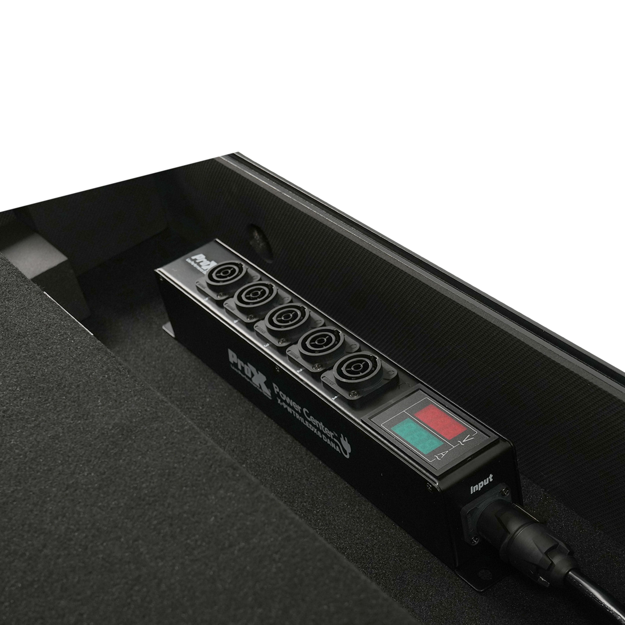 ProX DANA PowerCenter AC to 6X True1 Splitter Outputs - 20A REAN® by NEUTRIK® Connectors w/ V&A Meter