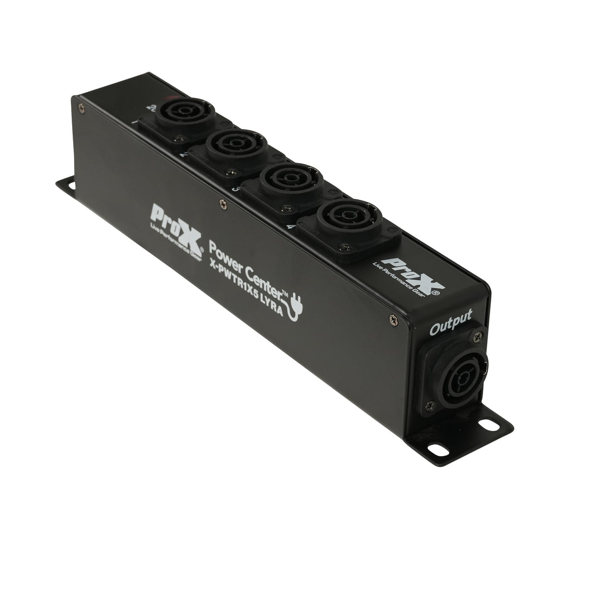 ProX LYRA PowerCenter PowerCON TRUE1 5-Way Power Splitter Box for True1 Power Connection Powers 5 Devices with Power Cord.