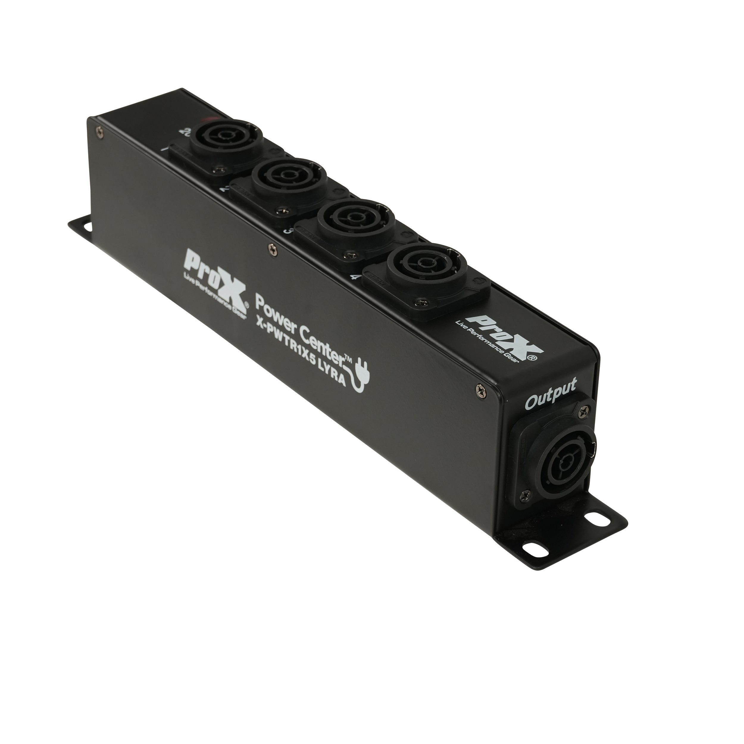 ProX LYRA PowerCenter PowerCON TRUE1 5-Way Power Splitter Box for True1 Power Connection Powers 5 Devices with Power Cord