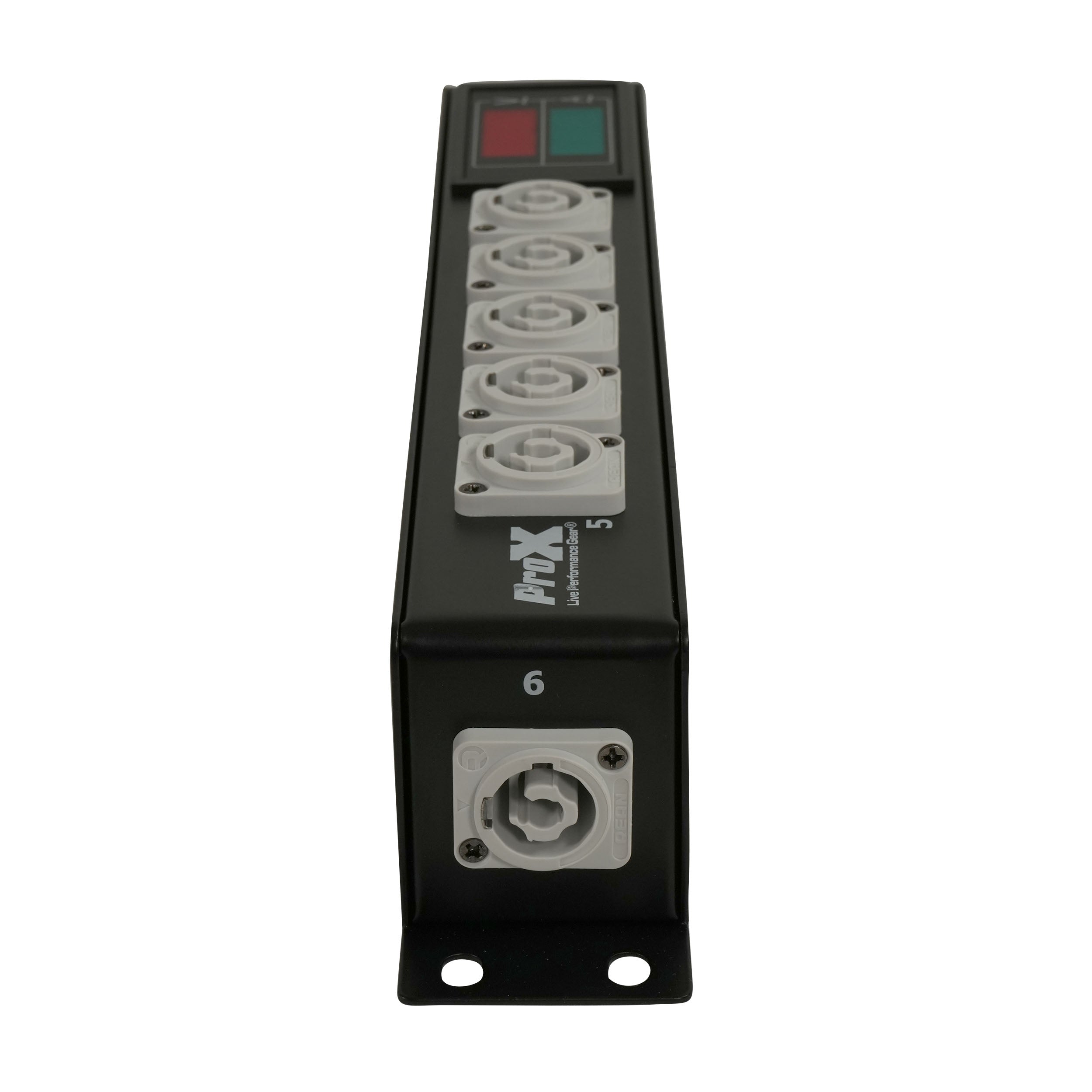 ProX RITA PowerCenter Outlet Box powerCON Compatible Splitter 20A w/ V&A Meter