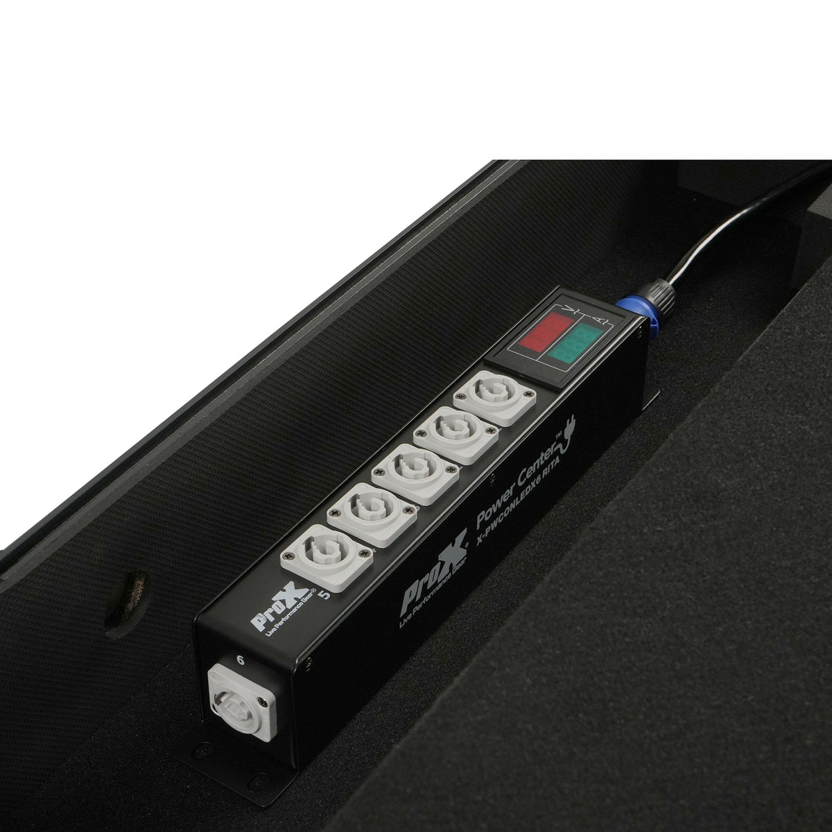ProX RITA PowerCenter Outlet Box powerCON Compatible Splitter 20A w/ V&A Meter.