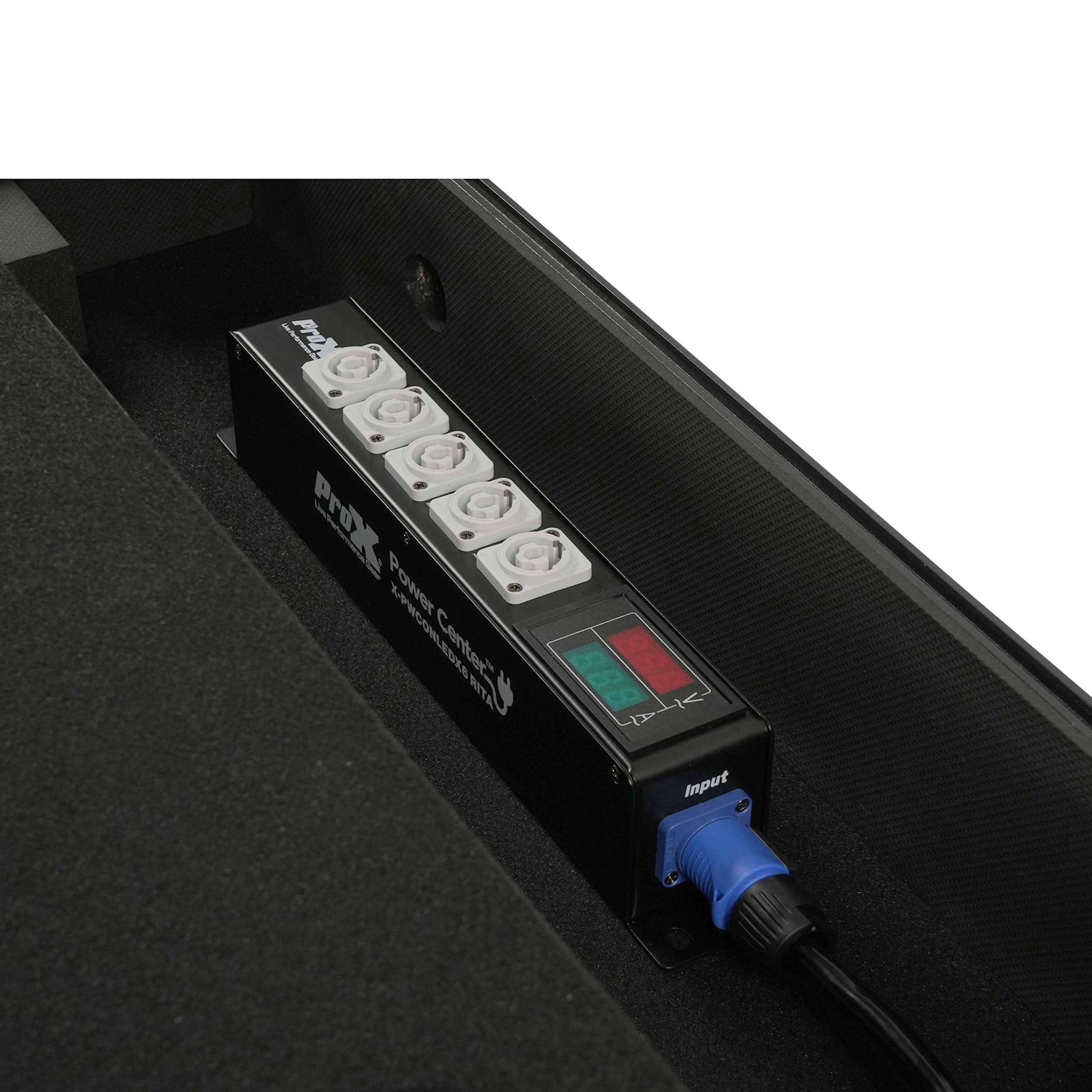ProX RITA PowerCenter Outlet Box powerCON Compatible Splitter 20A w/ V&A Meter