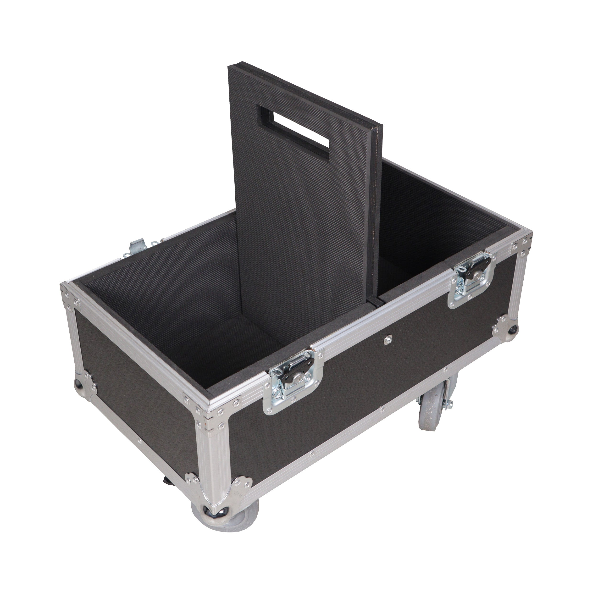 Estuche de transporte doble ProX ATA para 2 subwoofers QSC K8.2 K8 Series con ruedas de 4 pulgadas