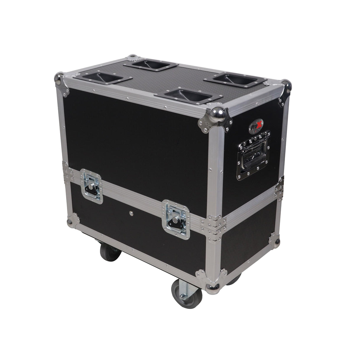 ProX XS-QSCK8MK2 - ATA Dual Speaker Flight Case For 2x QSC K8.2 K8 Series Subwoofer Speakers with 4 in. Casters