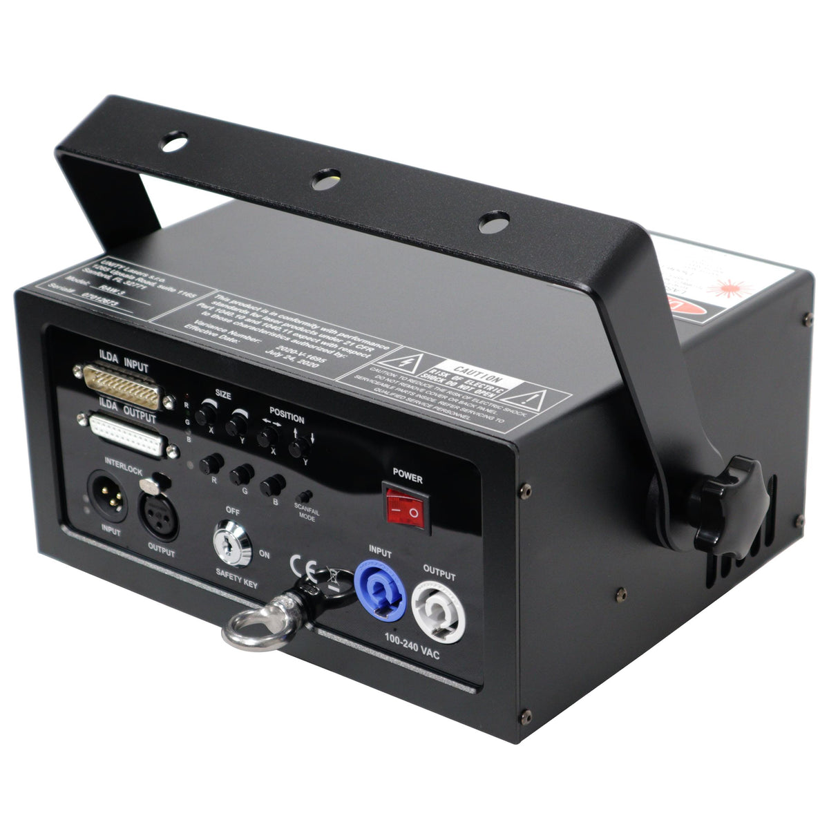 ProX Unity Raw 3 Watt RGB DMX Laser Light Show Projector System.