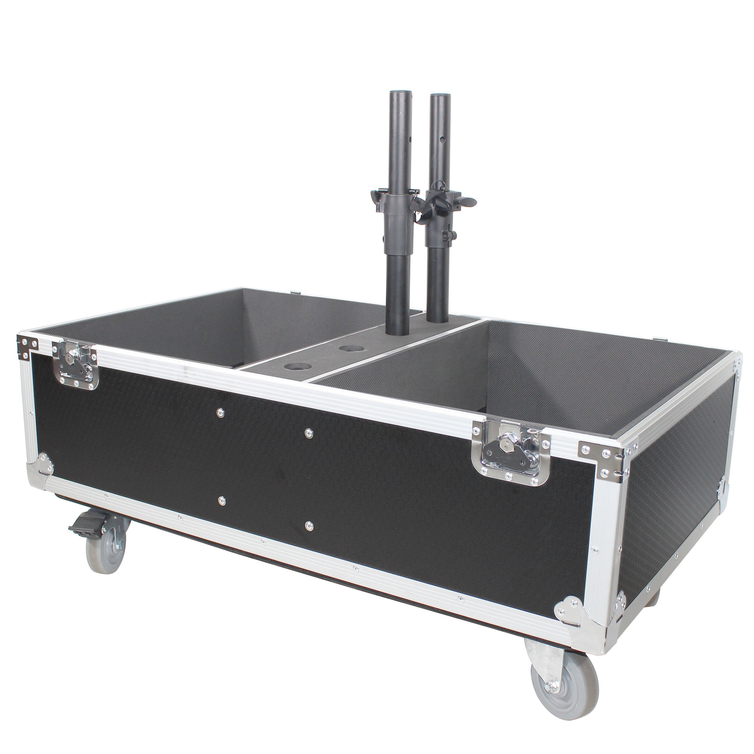 ProX ATA Style Flight-Road Case For RCF EVOX 8 J8 JMIX8 Speaker Array System Fits Two Speakers and Subs