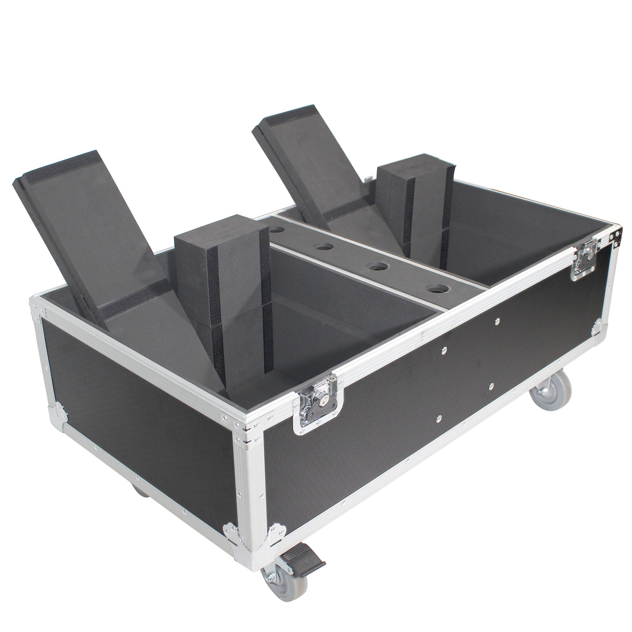 ProX ATA Style Flight-Road Case For RCF EVOX 8 J8 JMIX8 Speaker Array System Fits Two Speakers and Subs