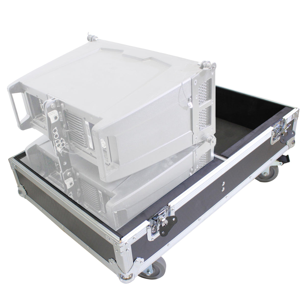 ProX Line Array Flight Case for 4 RCF HDL6-A HDL26-A Speakers W/Wheels.