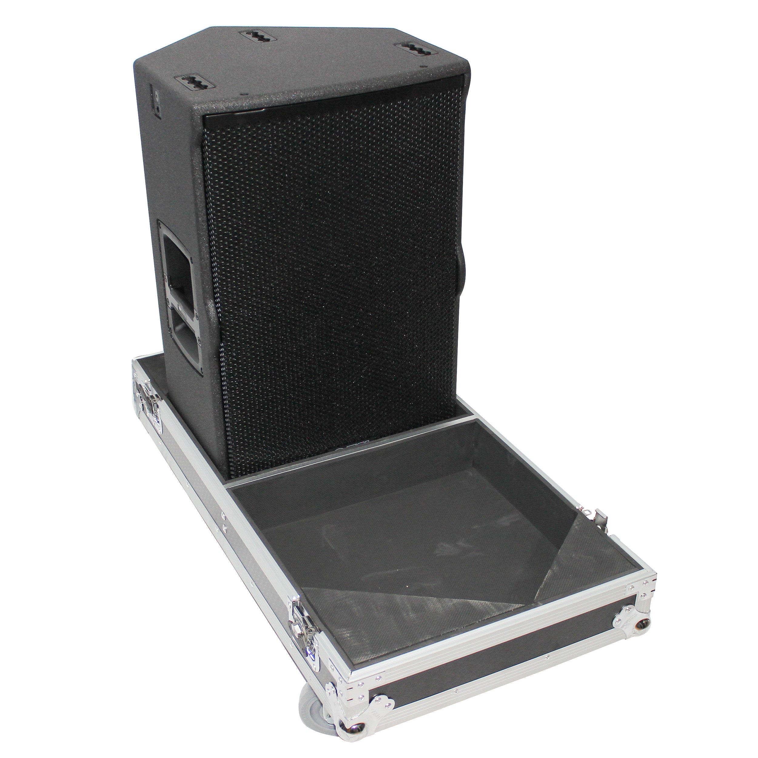 ProX Flight Case for Two RCF-TT25-A II High Definition Two-Way Speakers with 4 Inch Wheels