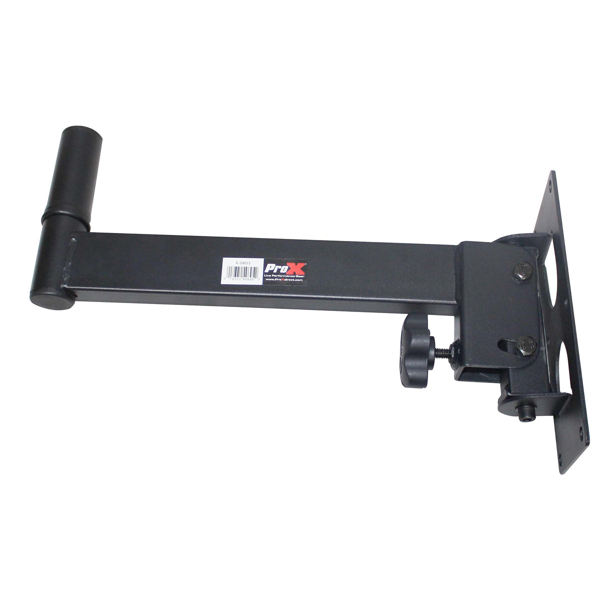 ProX Adjustable Wall Mounted Speaker Bracket - Black.