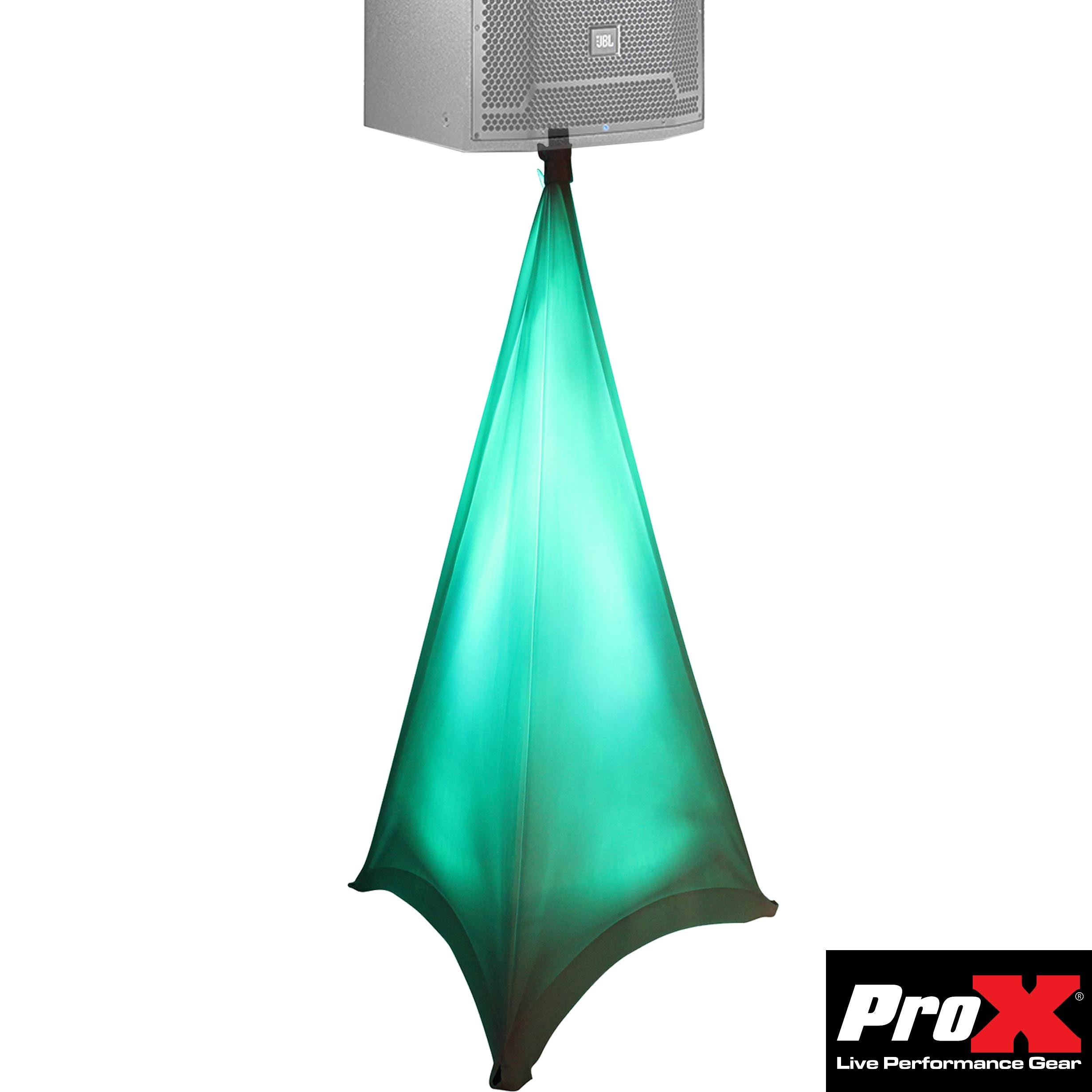 ProX Lycra Cover Scrim for Speaker Tripod or Lighting Stand 2 Sided - White