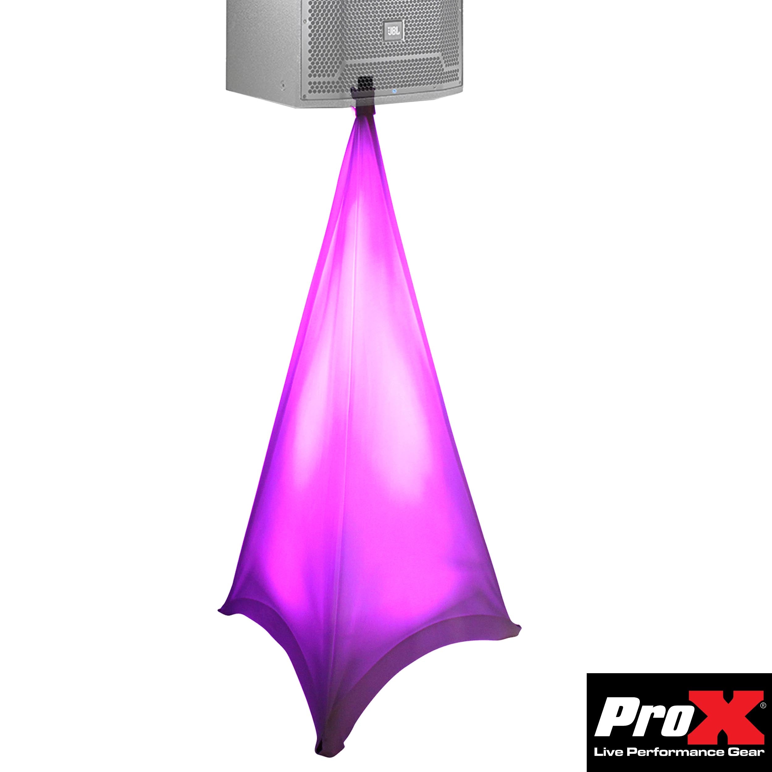 ProX Lycra Cover Scrim for Speaker Tripod or Lighting Stand 2 Sided - White