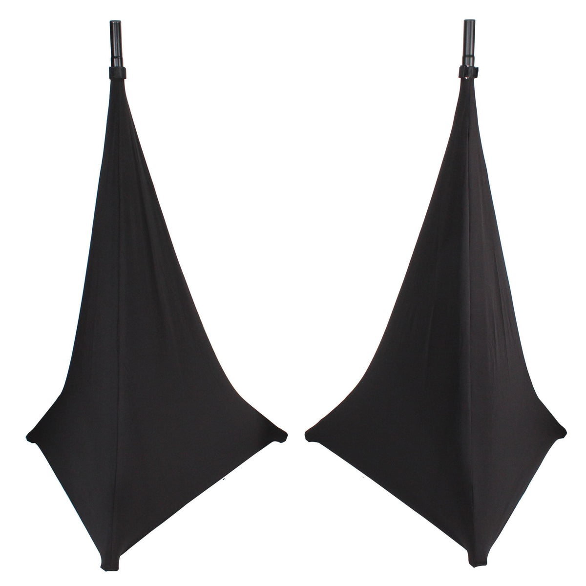 ProX 2 Pack Lycra Cover Scrim for Speaker Tripod or Lighting Stand 2 Sided - Black.