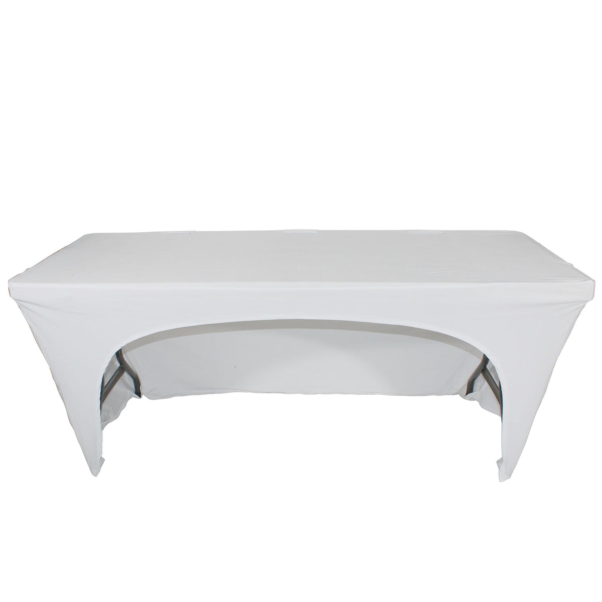 ProX 4 Ft. Open Back Spandex Table Cover Scrim - White.
