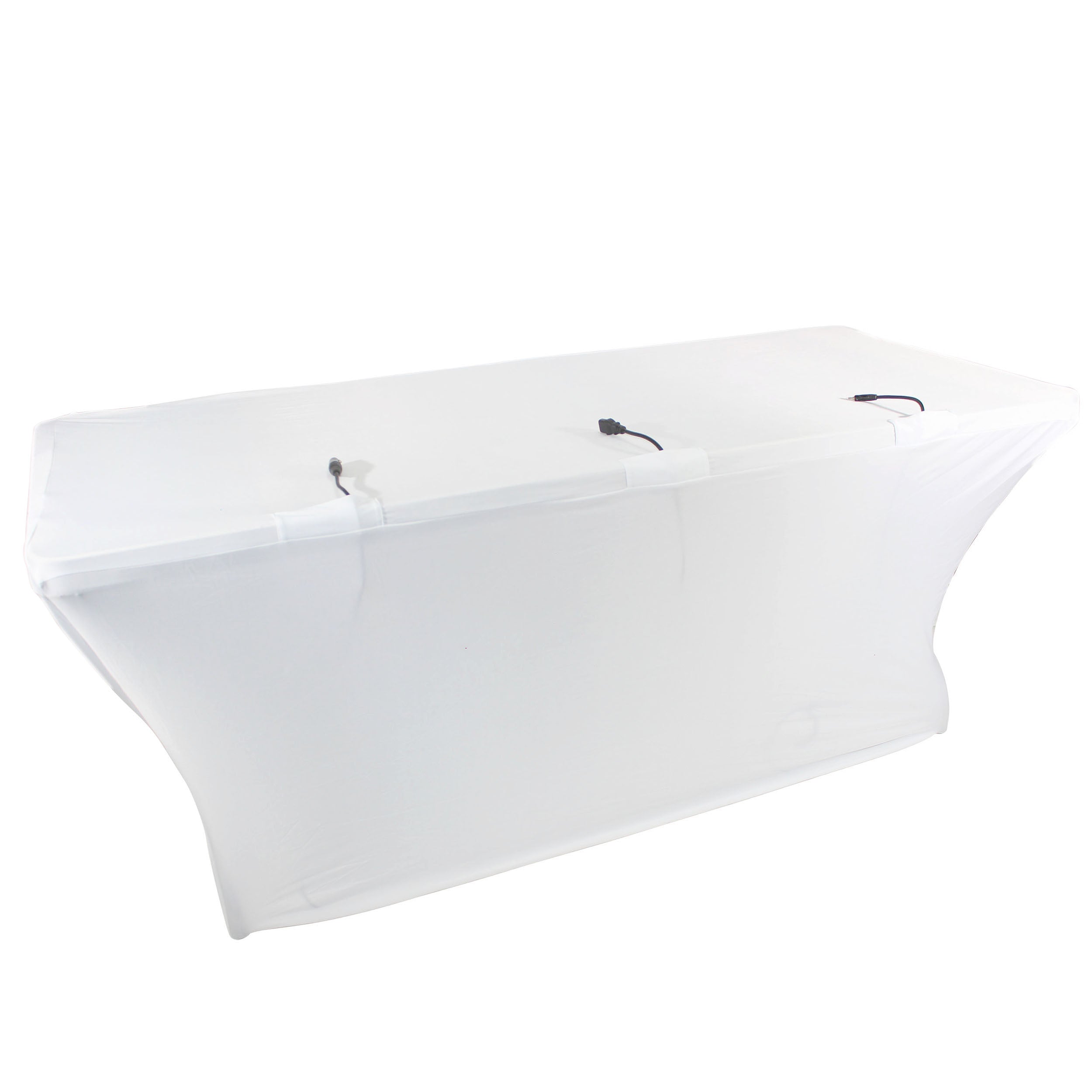 ProX 4 Ft. Open Back Spandex Table Cover Scrim - White
