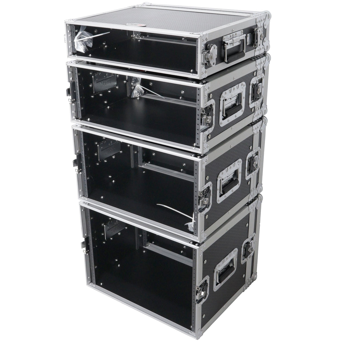 ProX 4U Deluxe Effects Rack 14" Deep Rail to Rail W/Handles.