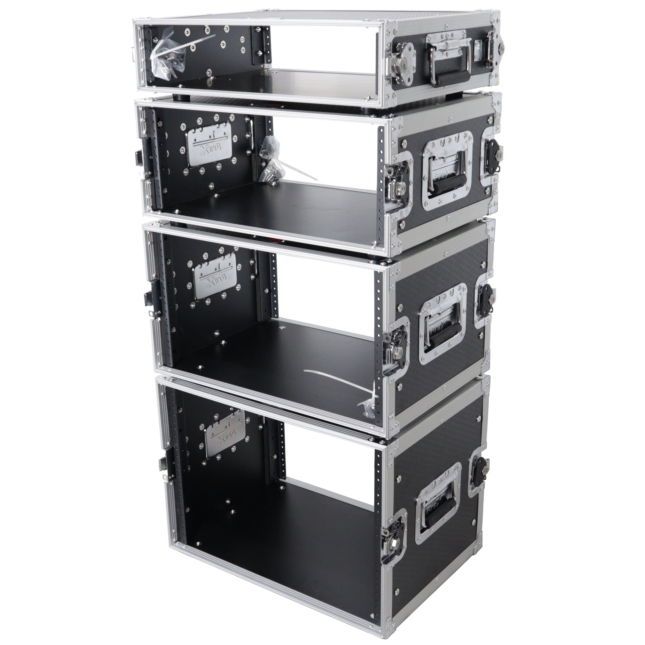 ProX 8U Deluxe Effects Rack Case 14 In Deep Rail to Rail