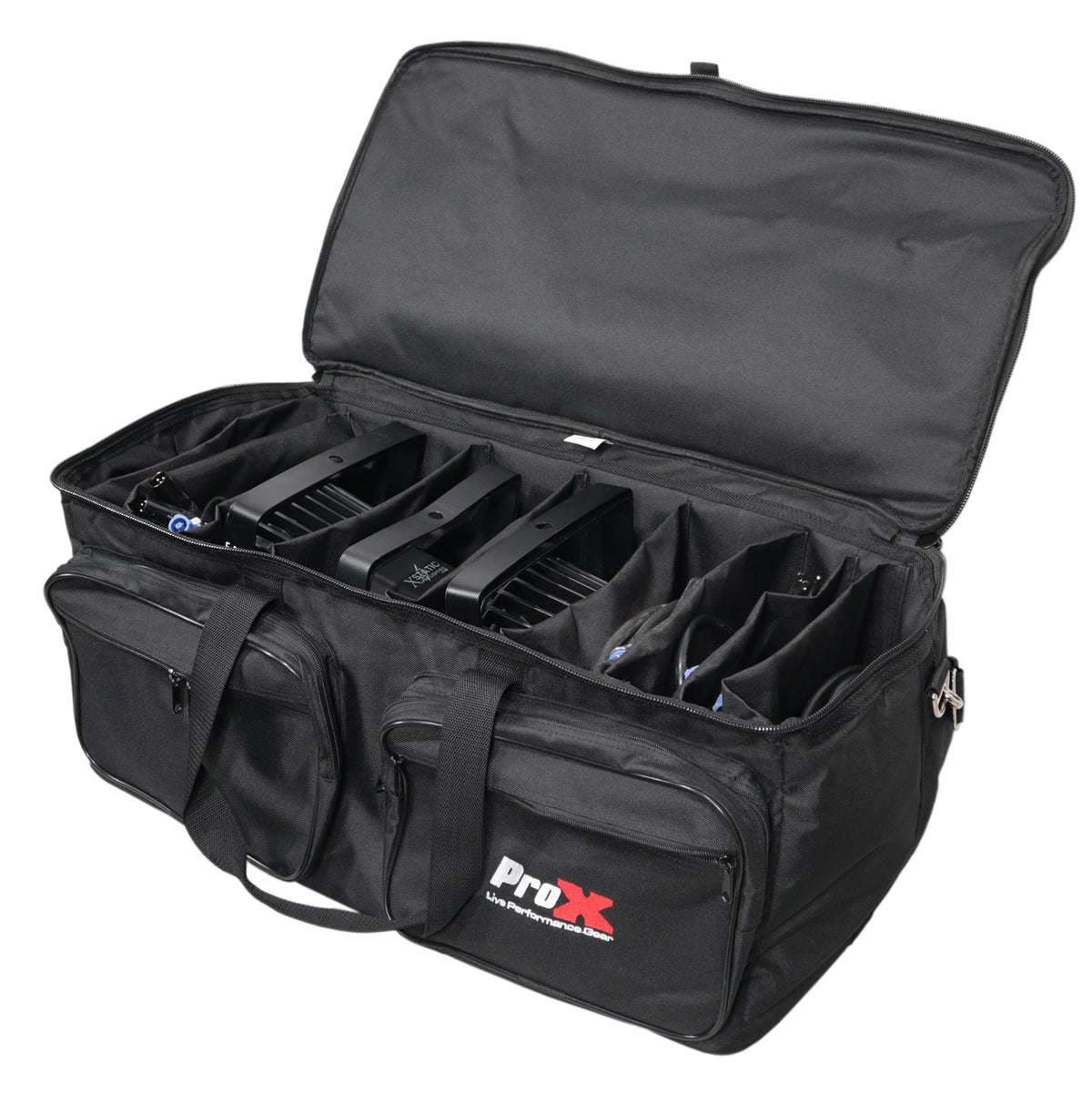 ProX MANO™ Large Utility Carry Bag w/ Organizing dividers For Cables, LED Lighting, and More.