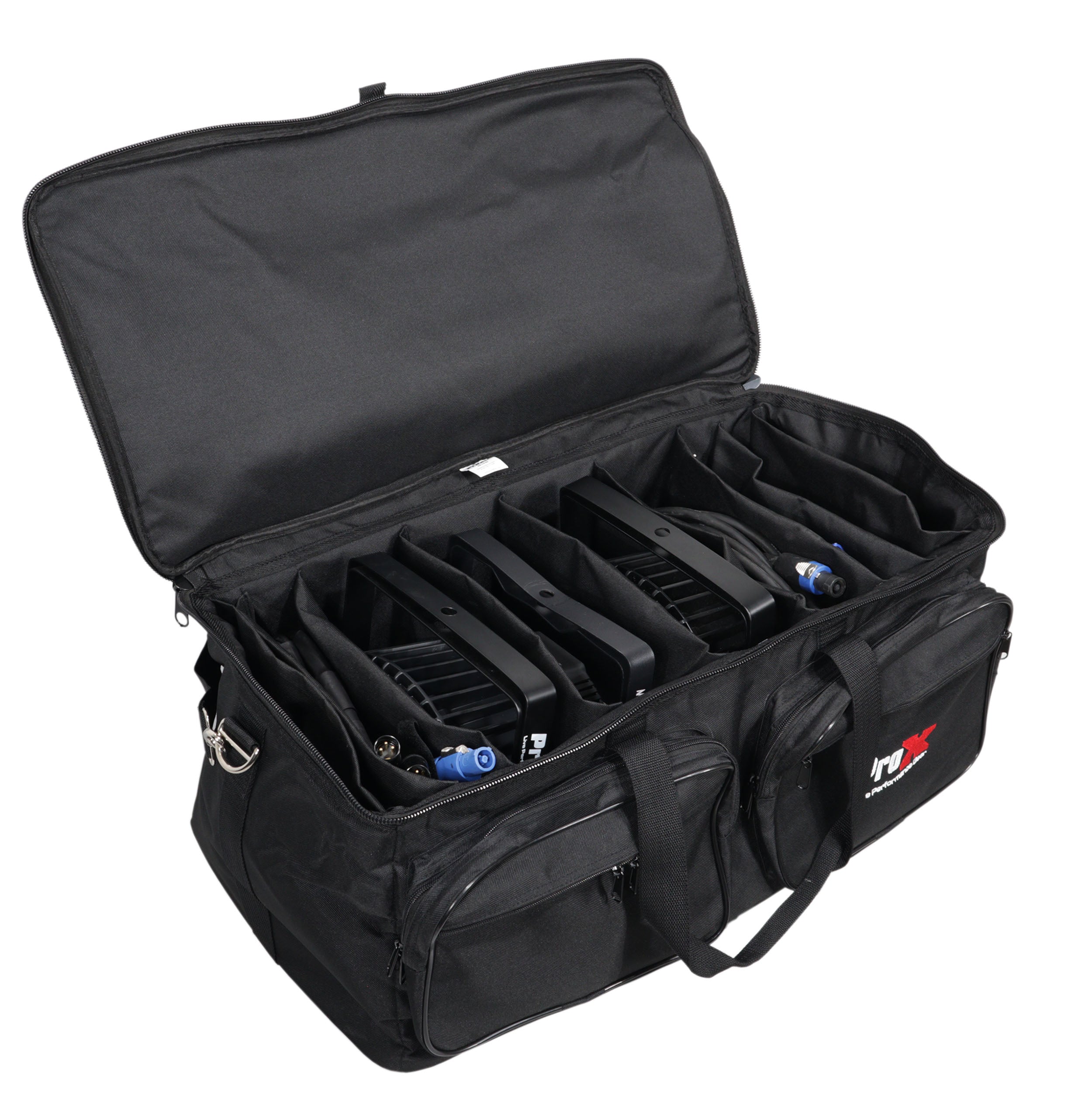 ProX MANO™ Large Utility Carry Bag w/ Organizing dividers For Cables, LED Lighting, and More