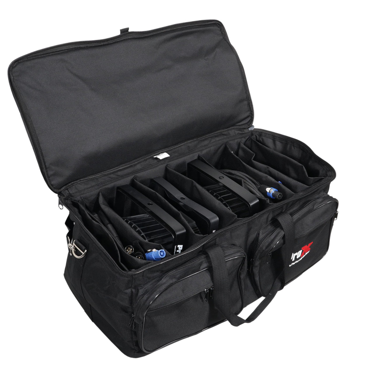 ProX MANO™ Large Utility Carry Bag w/ Organizing dividers For Cables, LED Lighting, and More.