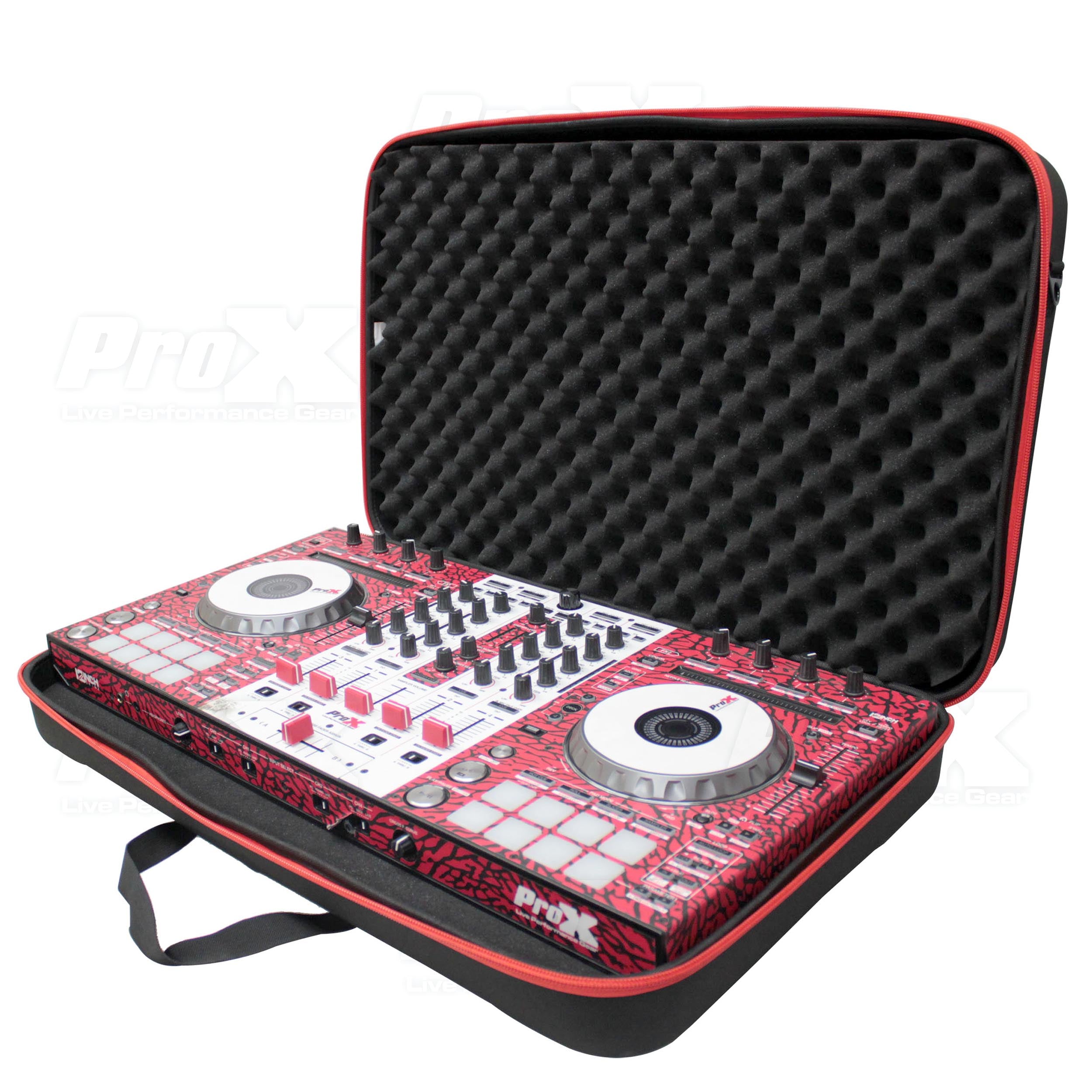 ProX ZeroG Ultra Lightweight Hard Shell DJ Controller Shoulder Strap Bag for Pioneer DDJ-RX SX3 S1 and Numark Mixstream Pro Mixdeck -