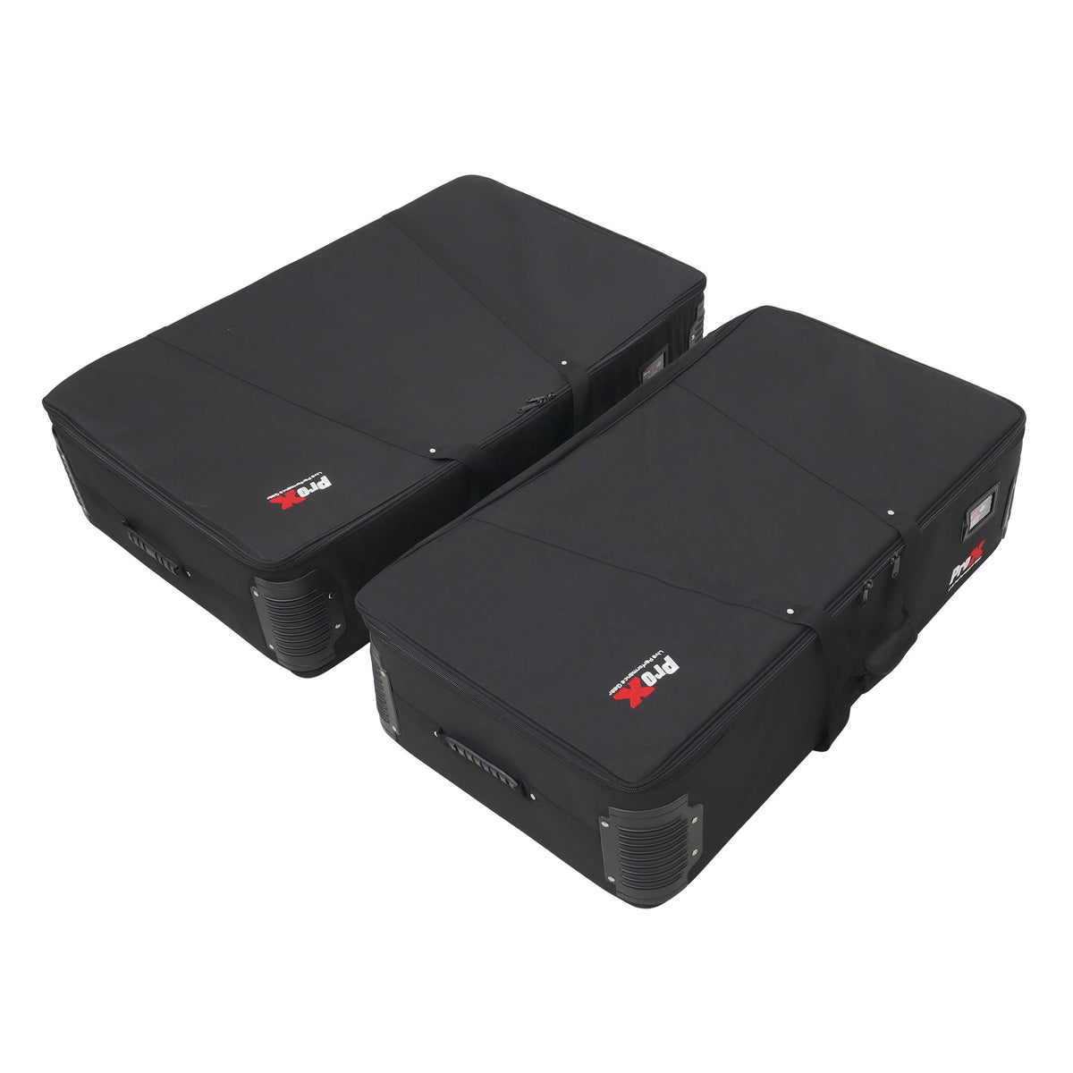 ProX Set of Two Padded Carrying Travel Bags for ProX Control Tower DJ Podium.