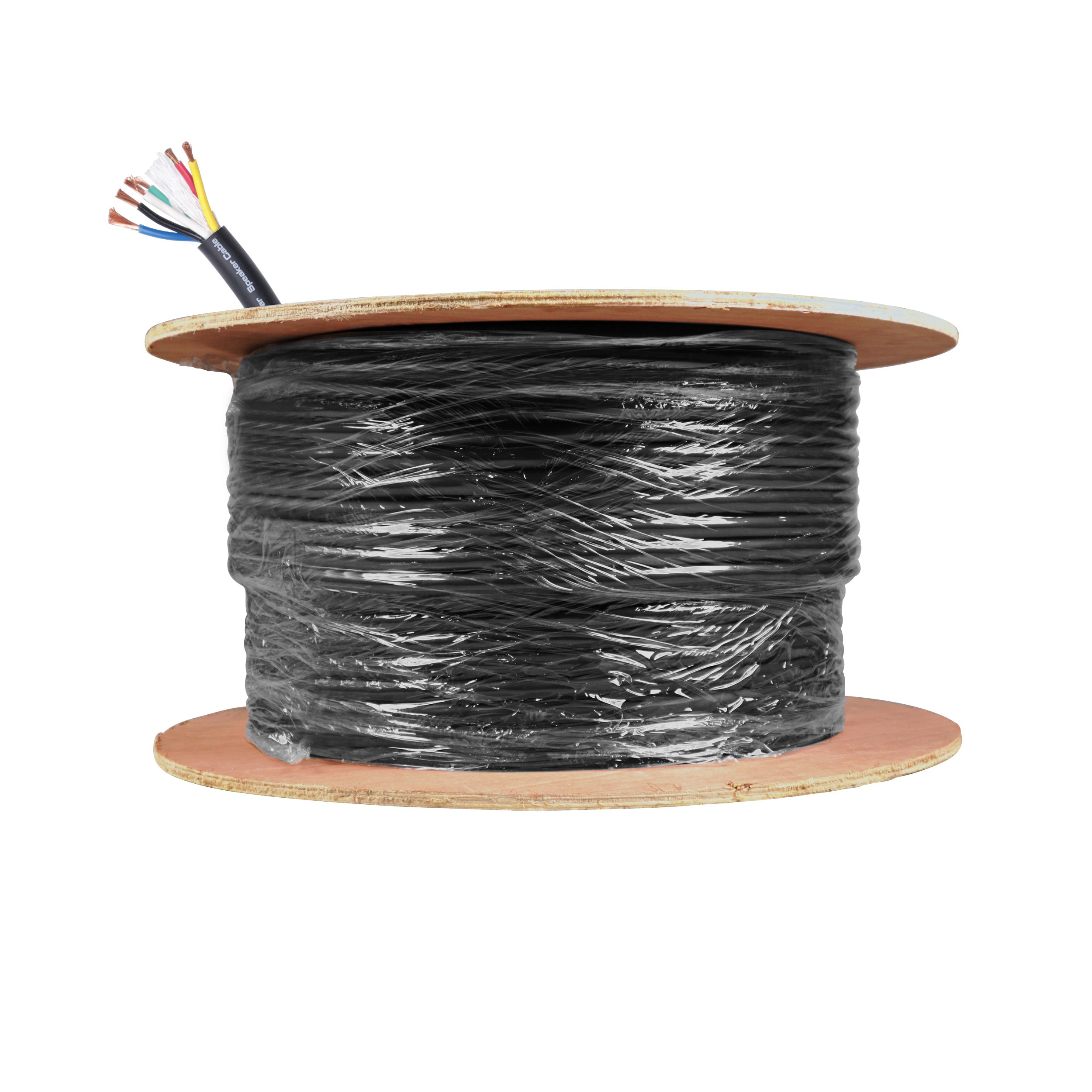 ProX 500 Ft. 12 AWG 6 Conductor Hybrid Passive Speaker Wire Bulk Cable Spool Black