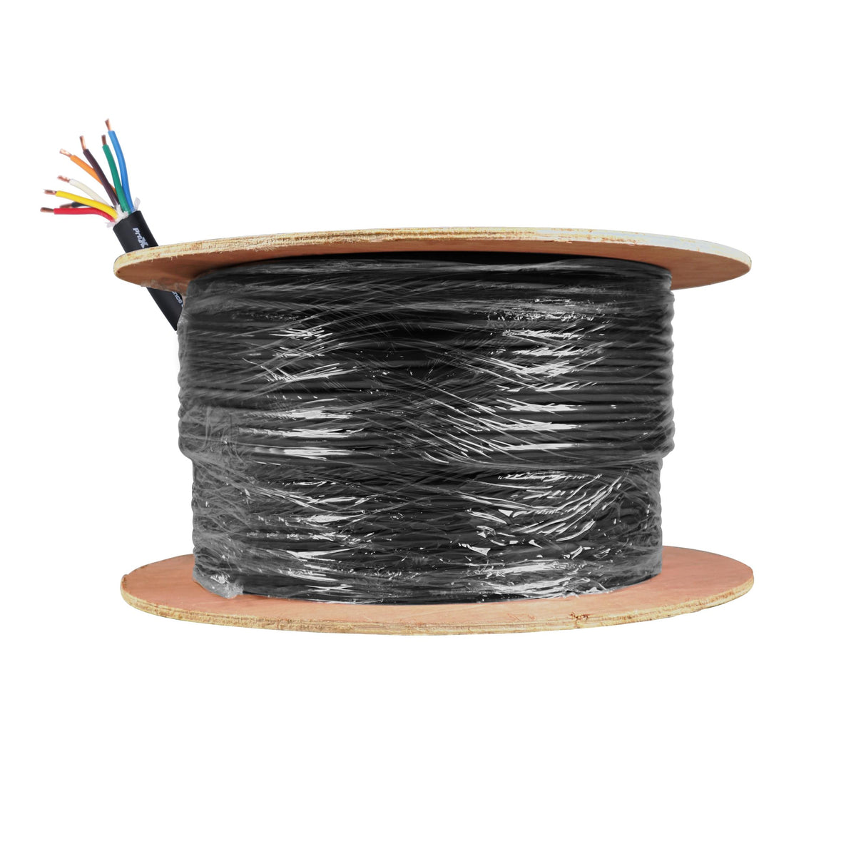 ProX 500 Ft. 12 AWG 8 Conductor Hybrid Passive Speaker Wire Bulk Cable Spool Black.