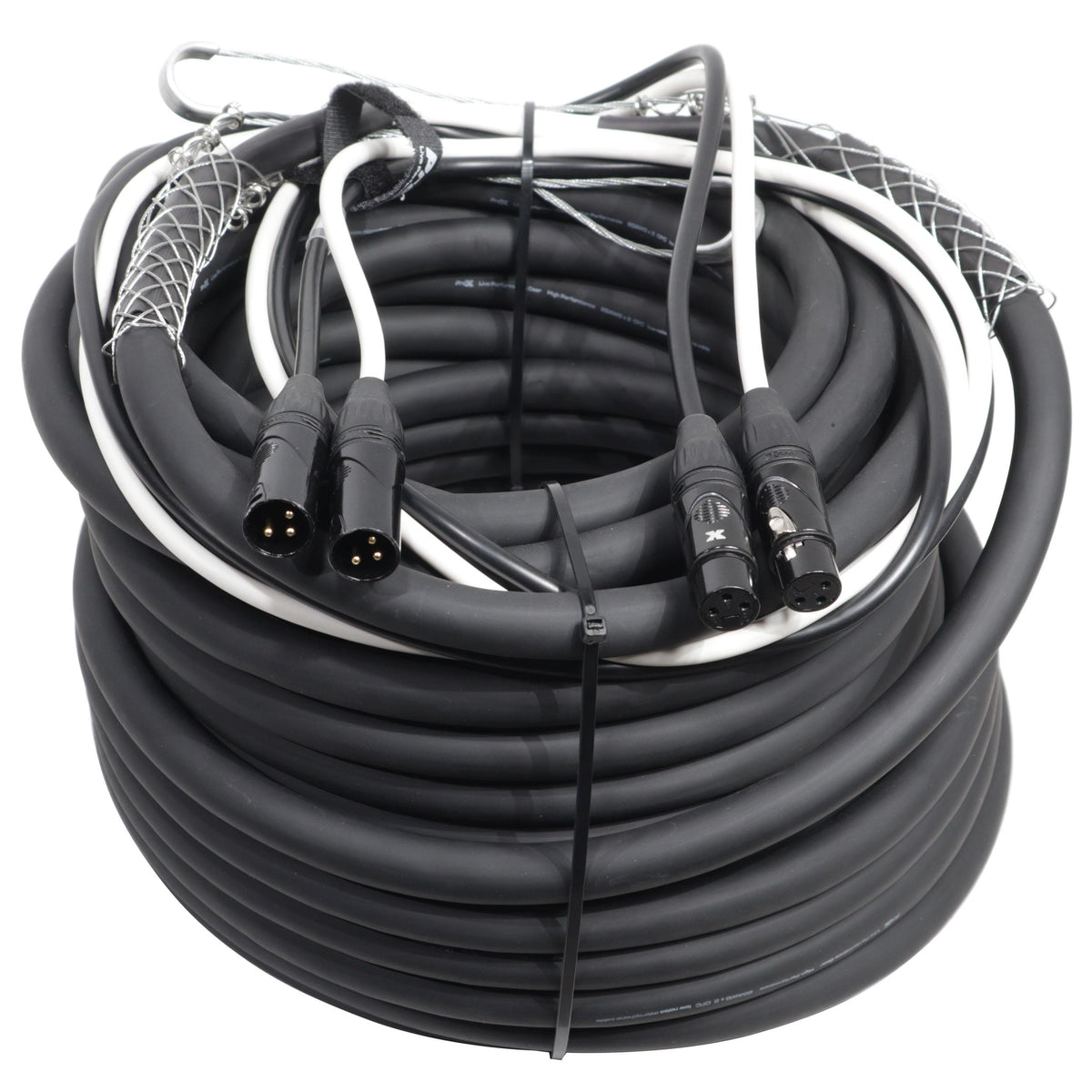 ProX 100' Ft. Balanced Dual XLR-M to Dual XLR-F High Performance Audio Cable.