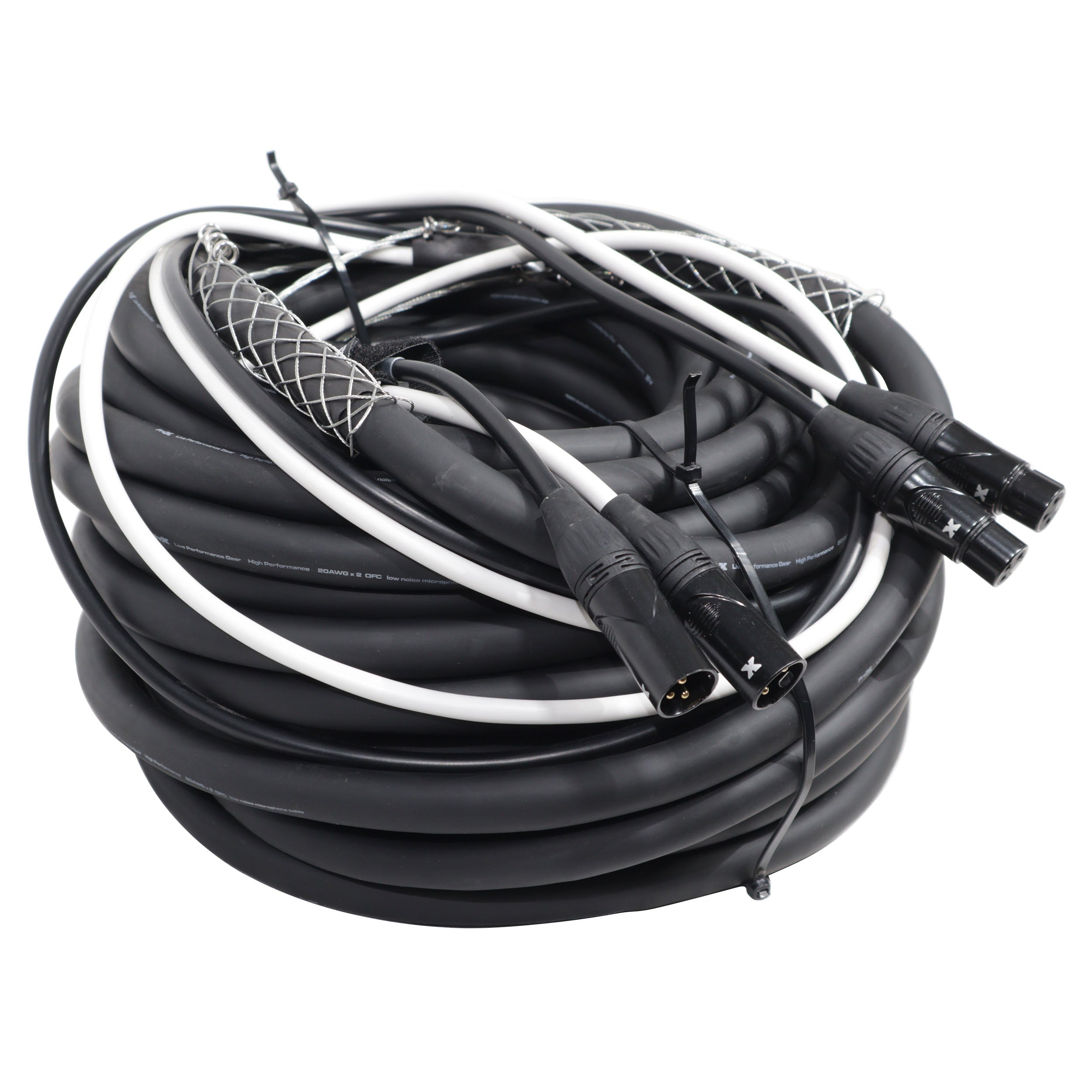 ProX 75' Ft High Performance Dual XLR-M to Dual XLR-F Audio Cable