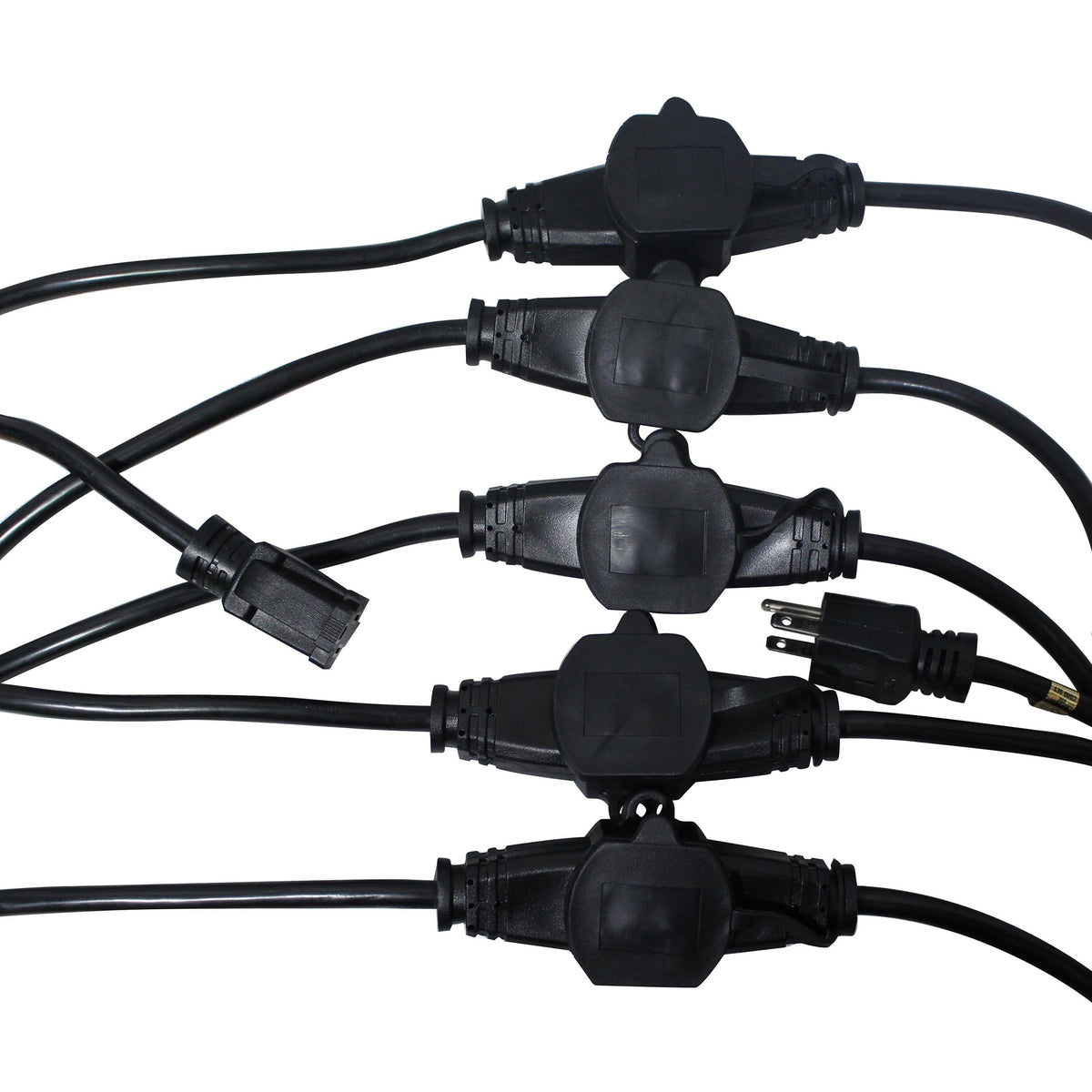 ProX 32' Ft. Male NEMA 120VAC to 6-Outet Female Edison 12/3AWG Power Extension Cable.