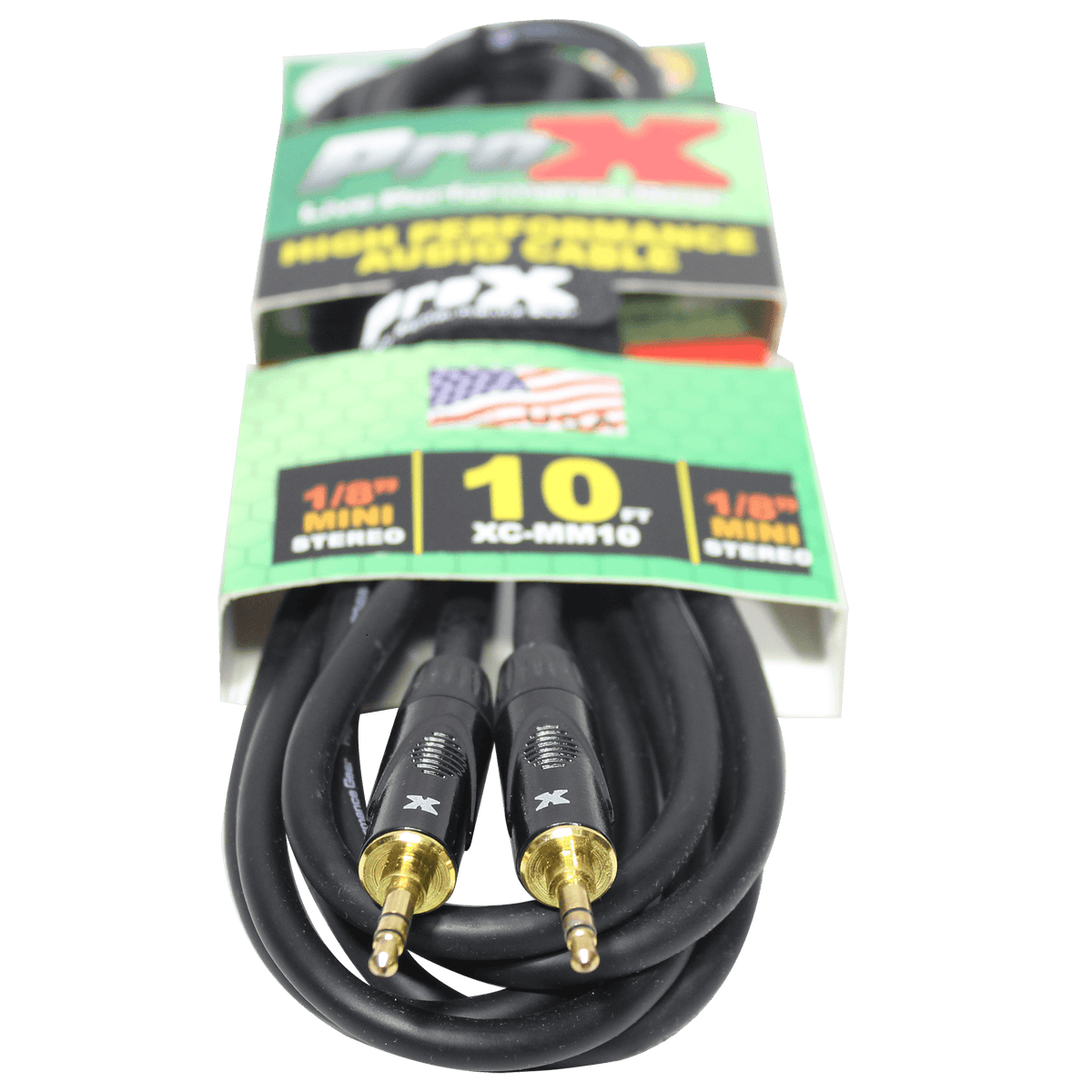 ProX 10 Ft. Balanced TRS-M Mini 1/8" to TRS-M Mini 1/8" High Performance Audio Cable.