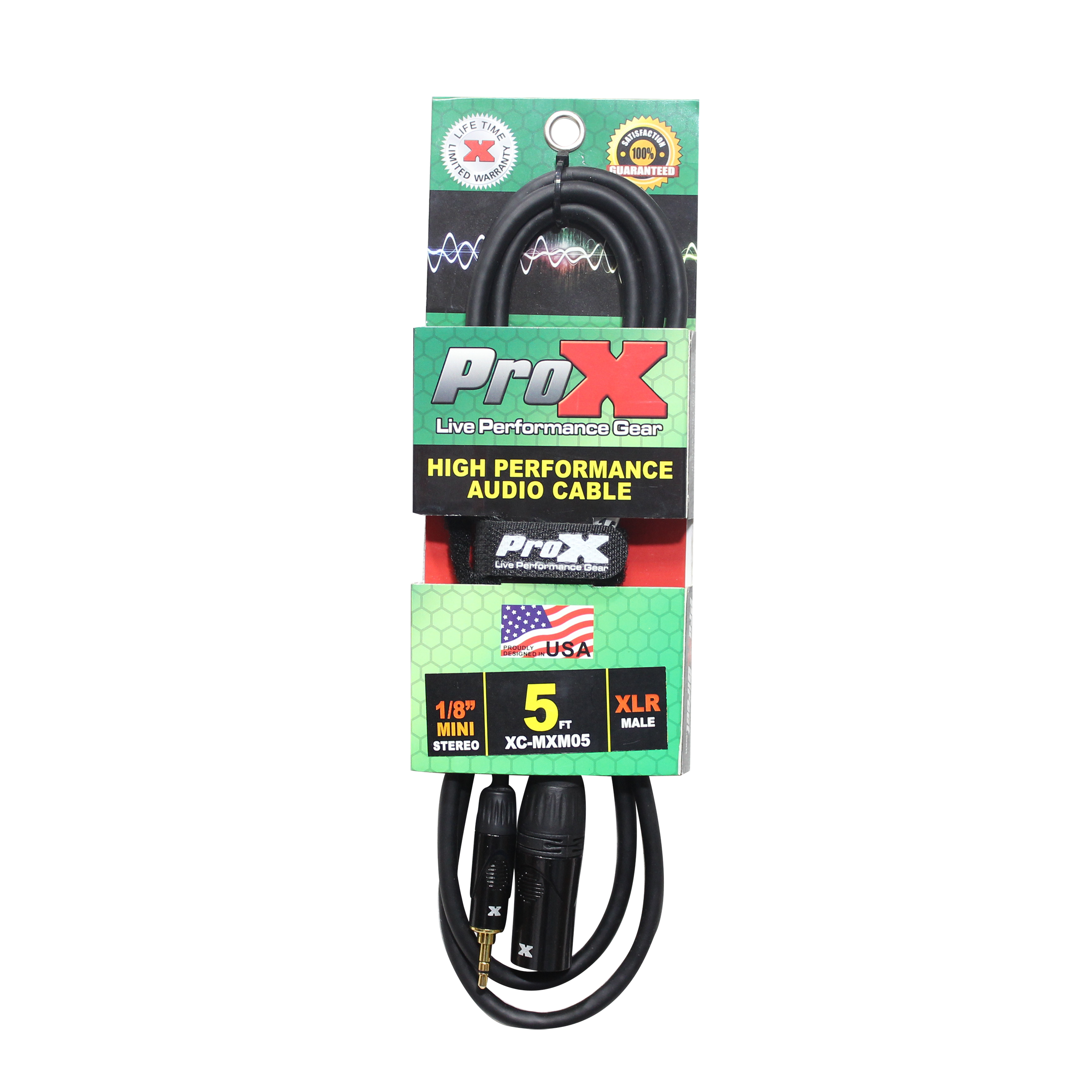 ProX 5 Ft. UnBalanced Audio Cable 1/8" (3.5mm) TRS Mini to XLR-M