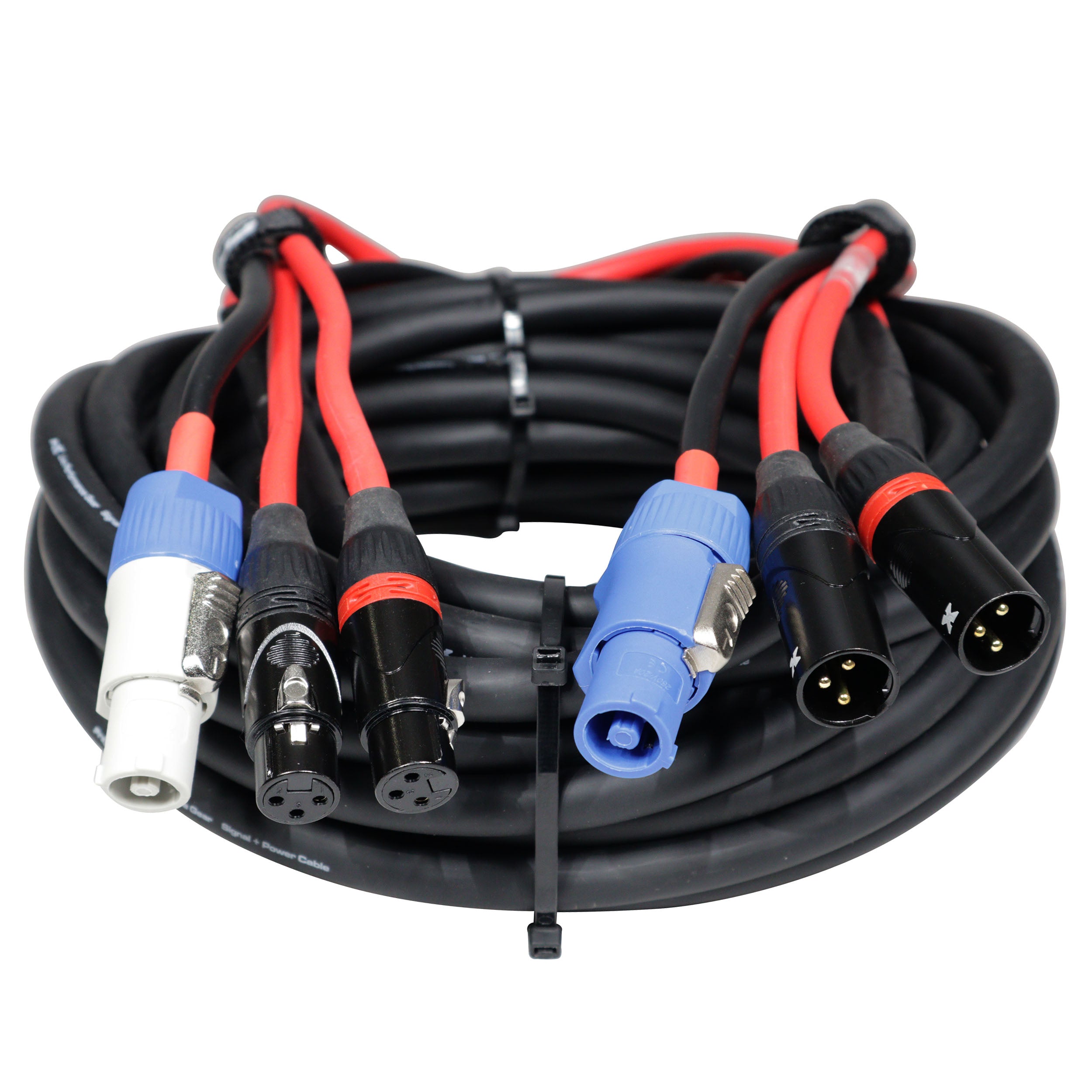 ProX 50' Ft 14AWG Powerkon to Dual XLR Combo Link Jumper Cable