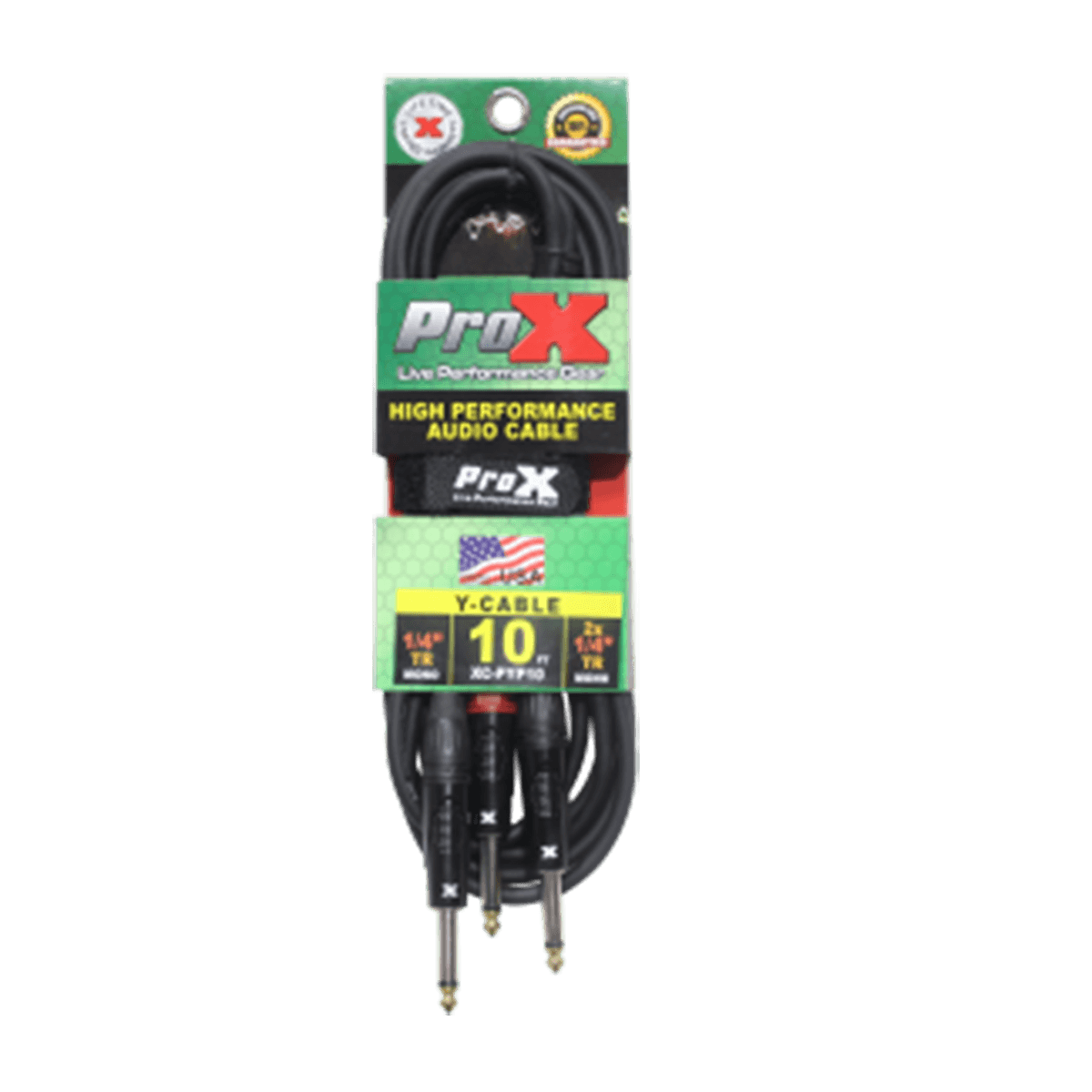 ProX 10 Ft. 1/4" TS-M to Dual 1/4" TS-M High Performance Audio Cable.