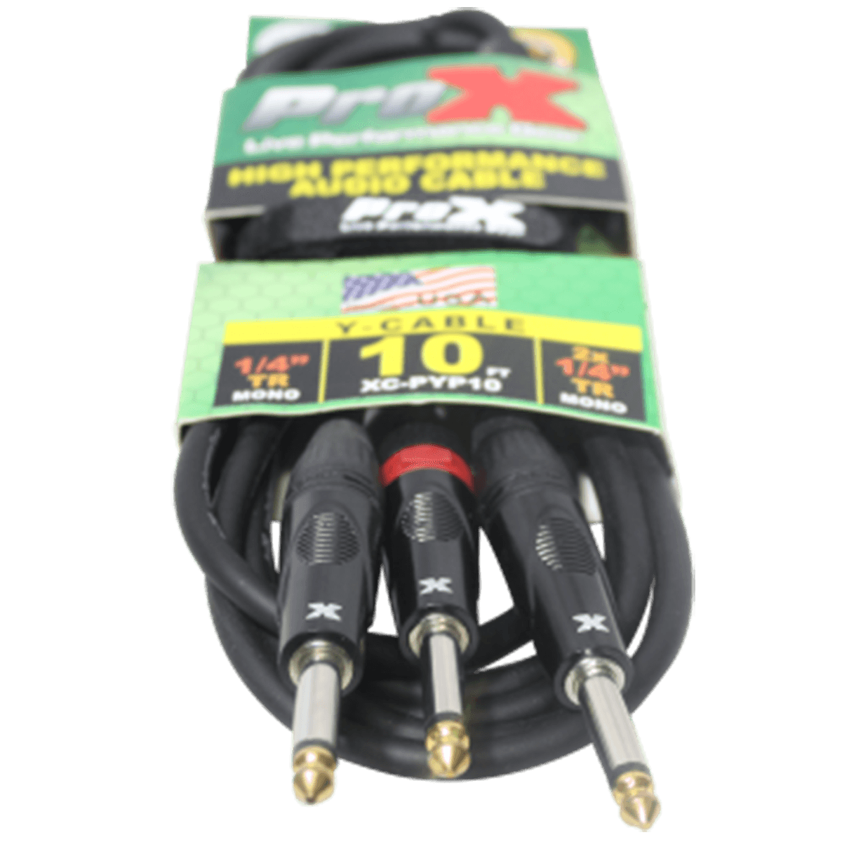 ProX 10 Ft. 1/4" TS-M to Dual 1/4" TS-M High Performance Audio Cable.