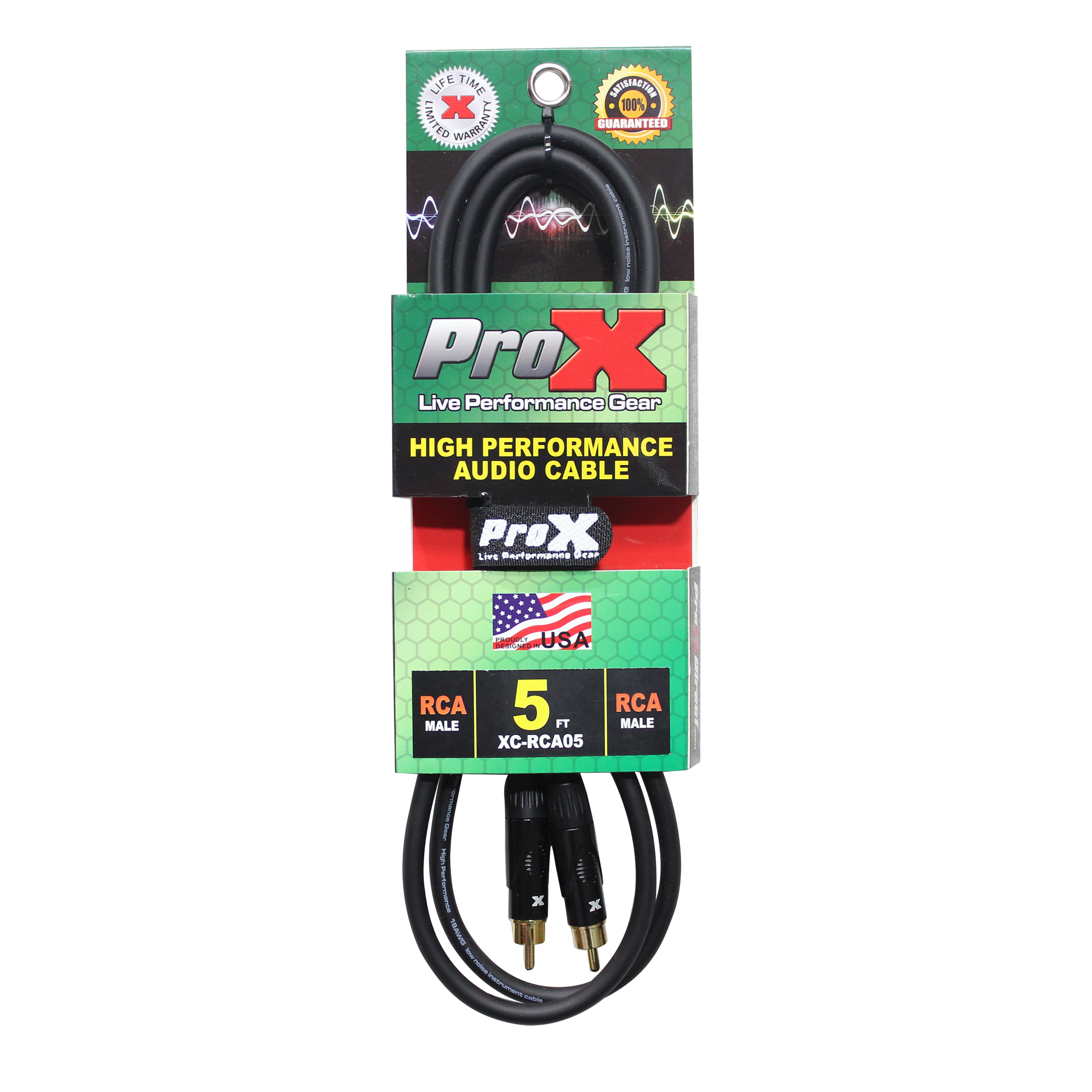 ProX 5 Ft. High Performance Audio Cable RCA to RCA